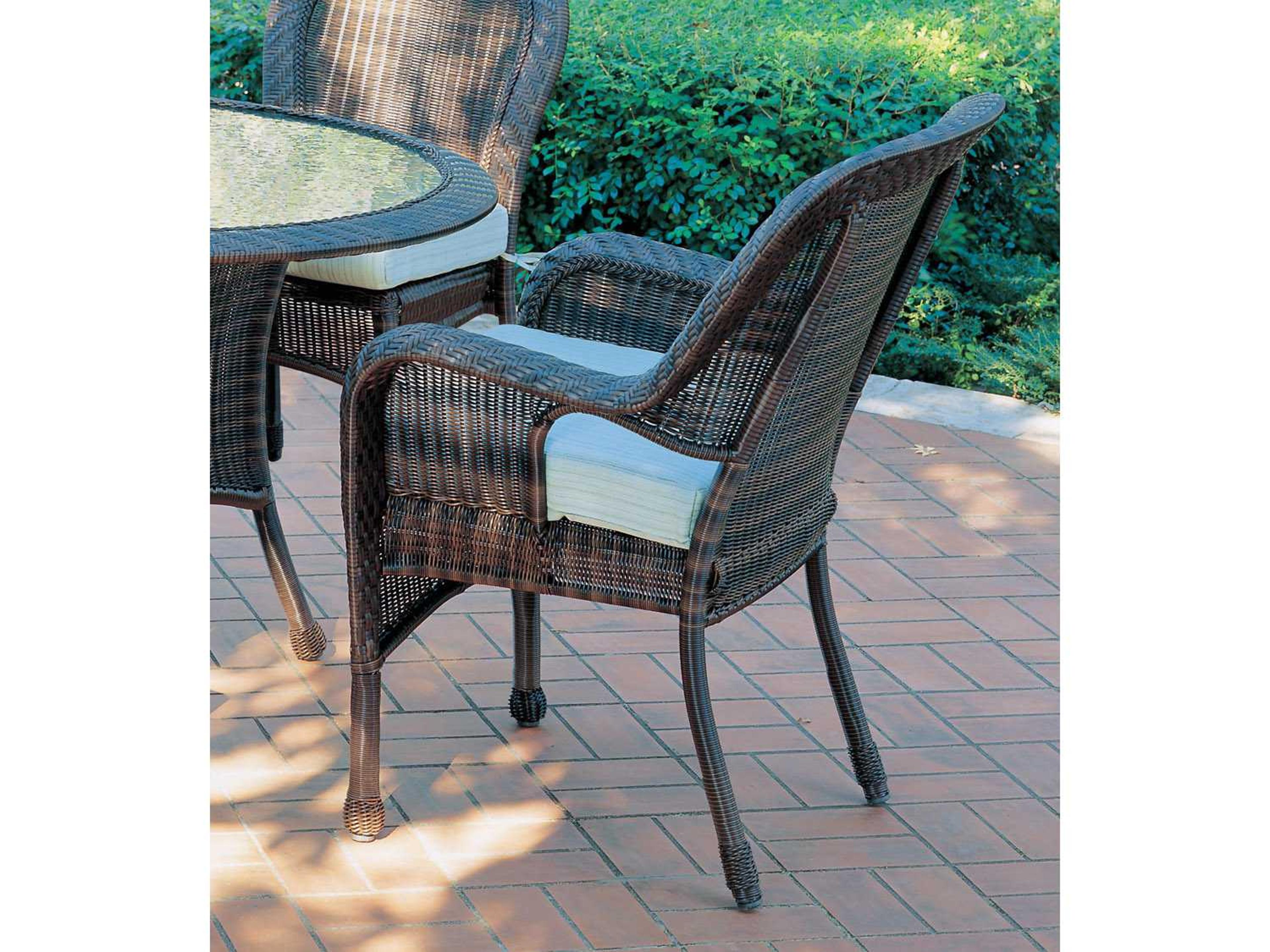Key West Wicker Outdoor Dining Arm Chair