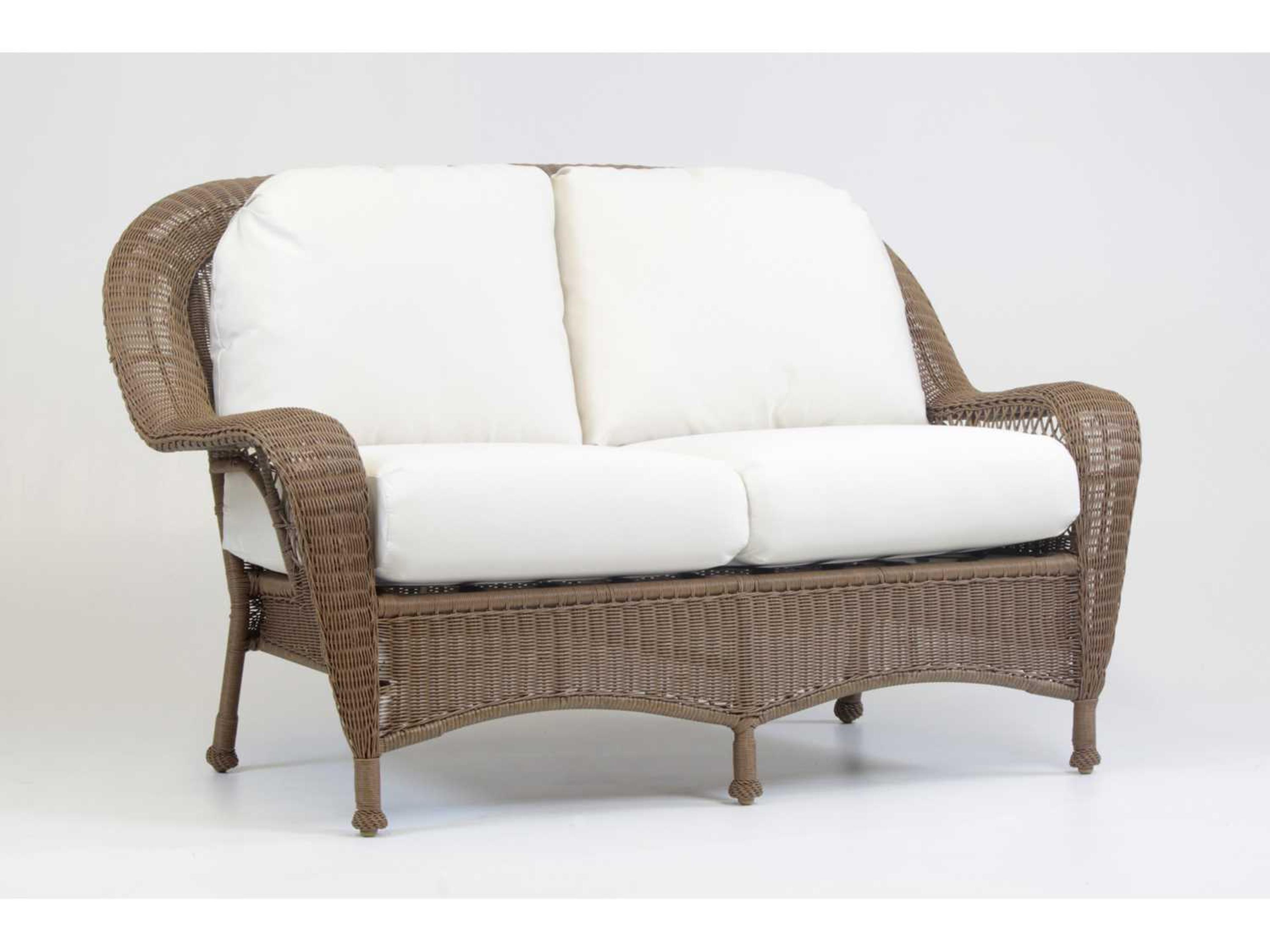 Savannah Wicker Raffia Patio Loveseat