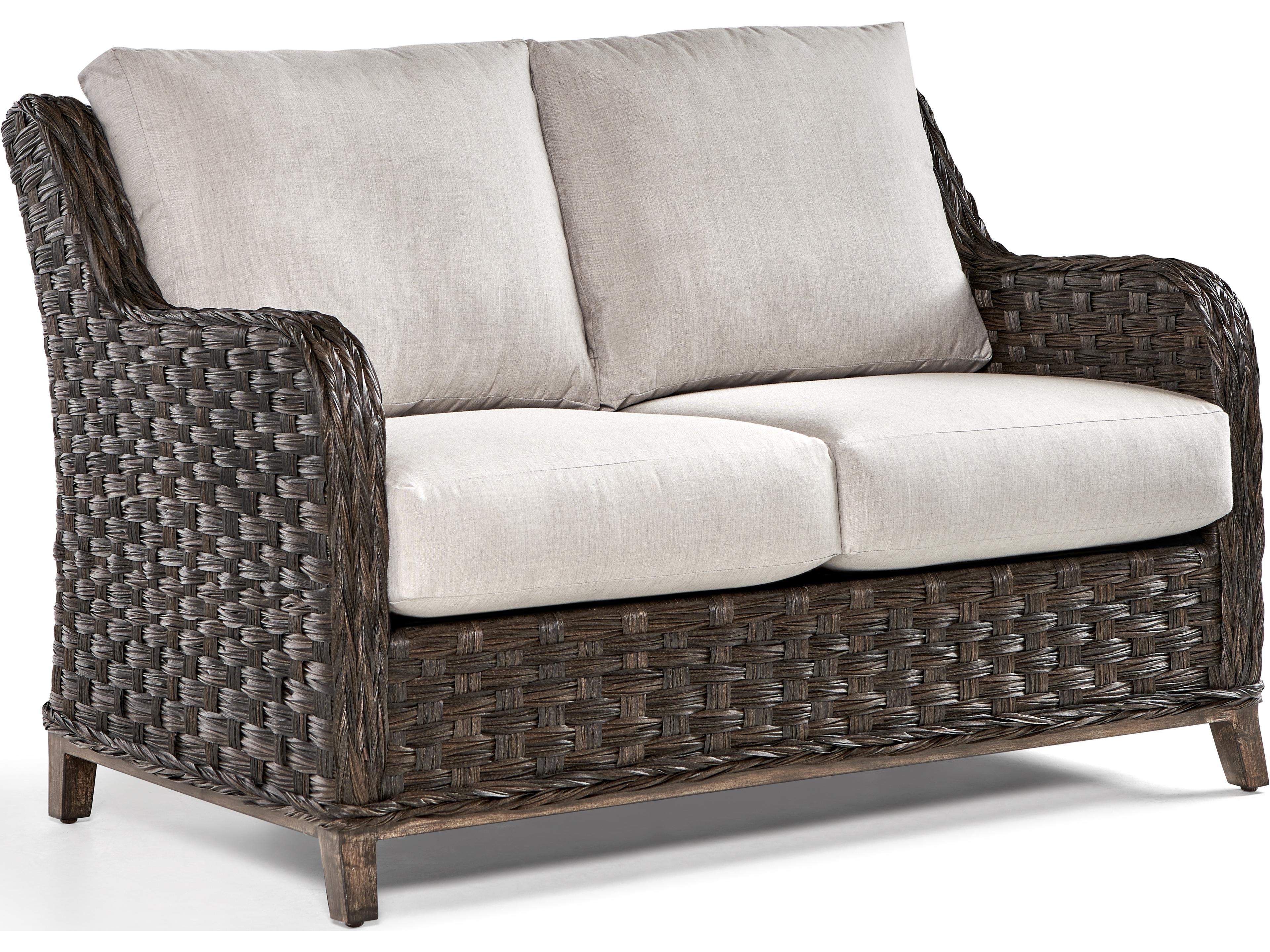 Grand Isle Quick Ship Wicker Cushion Loveseat