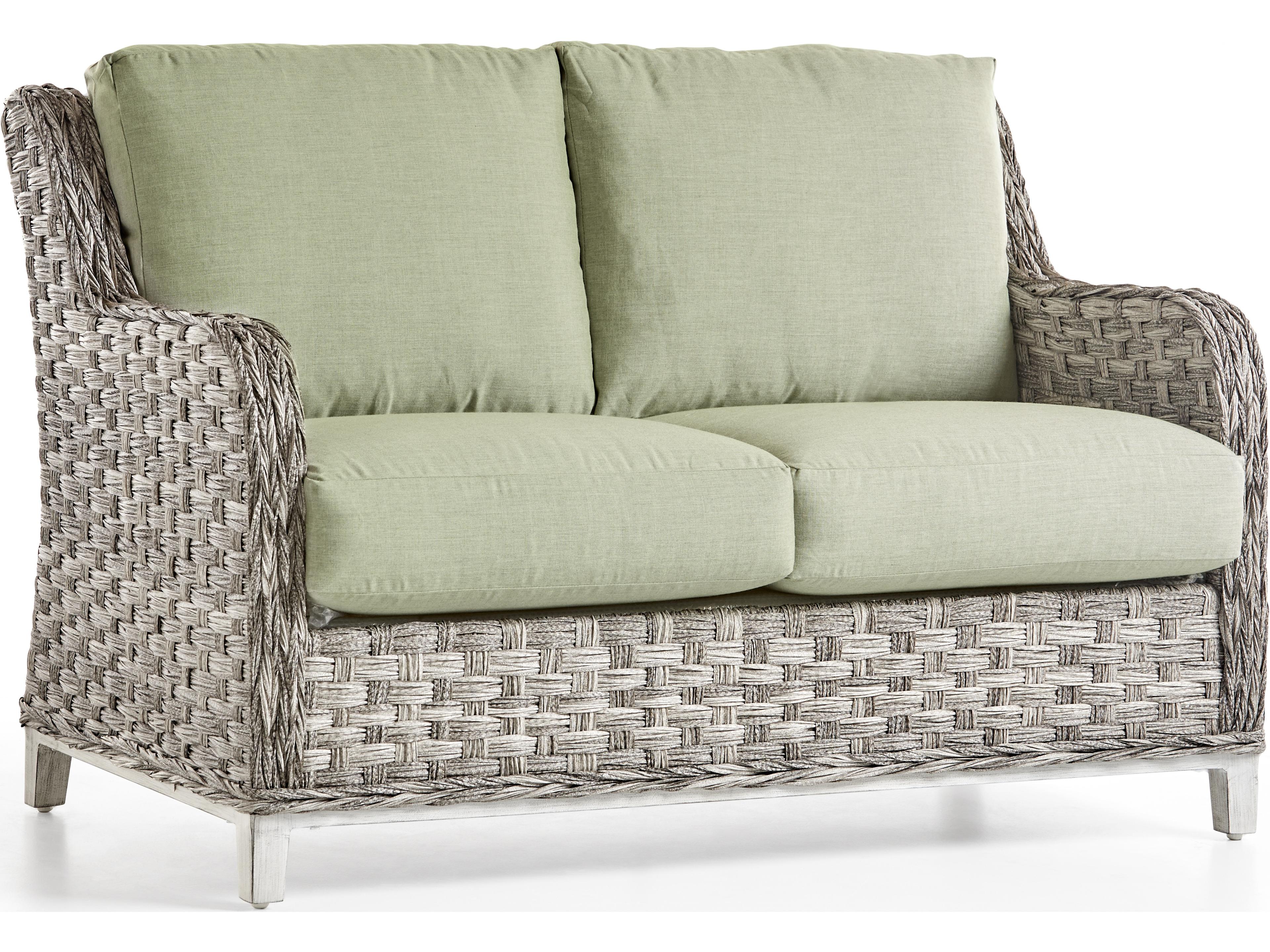 Grand Isle Quick Ship Wicker Cushion Loveseat