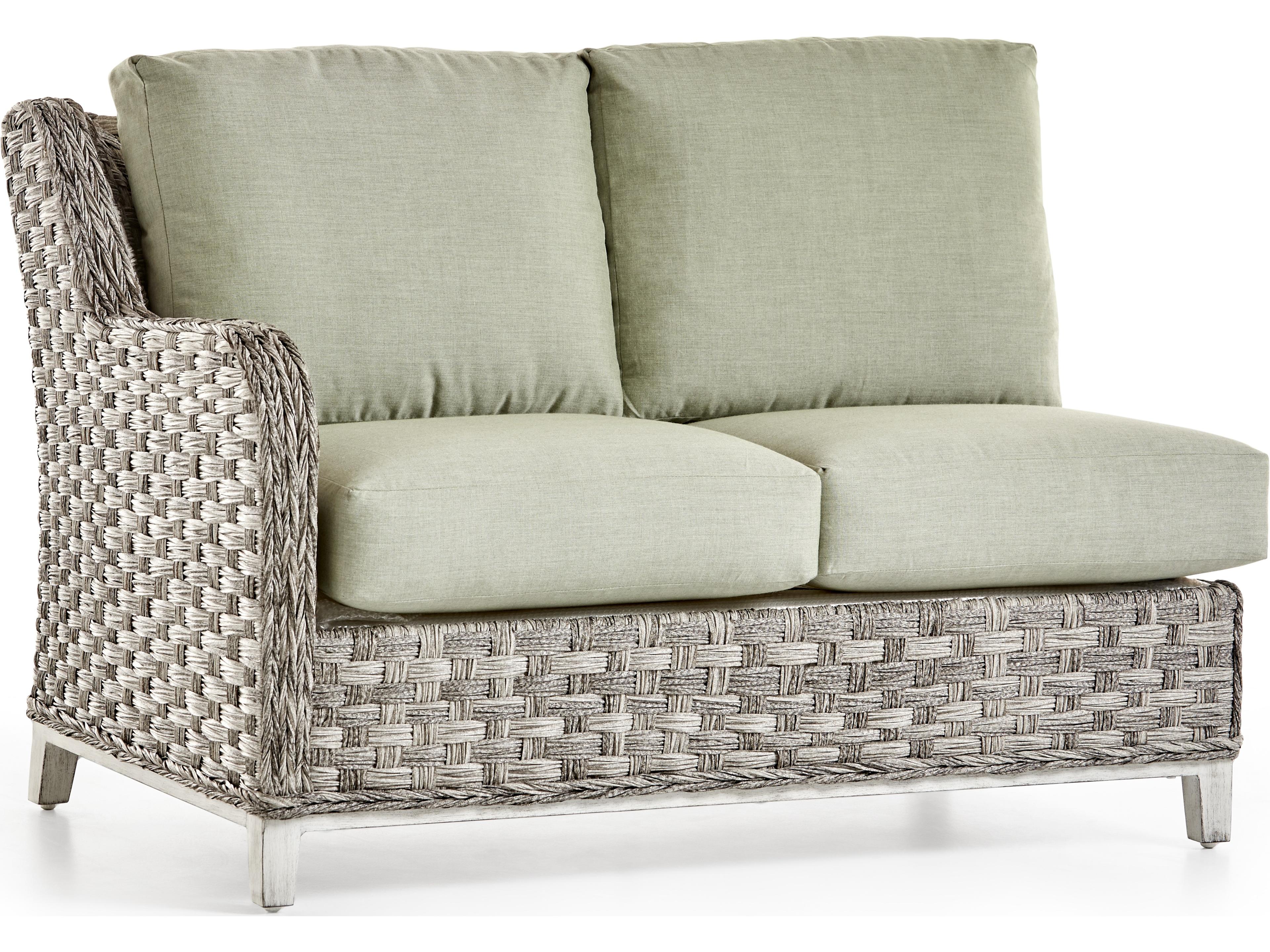 Grand Isle Quick Ship Wicker Cushion Loveseat