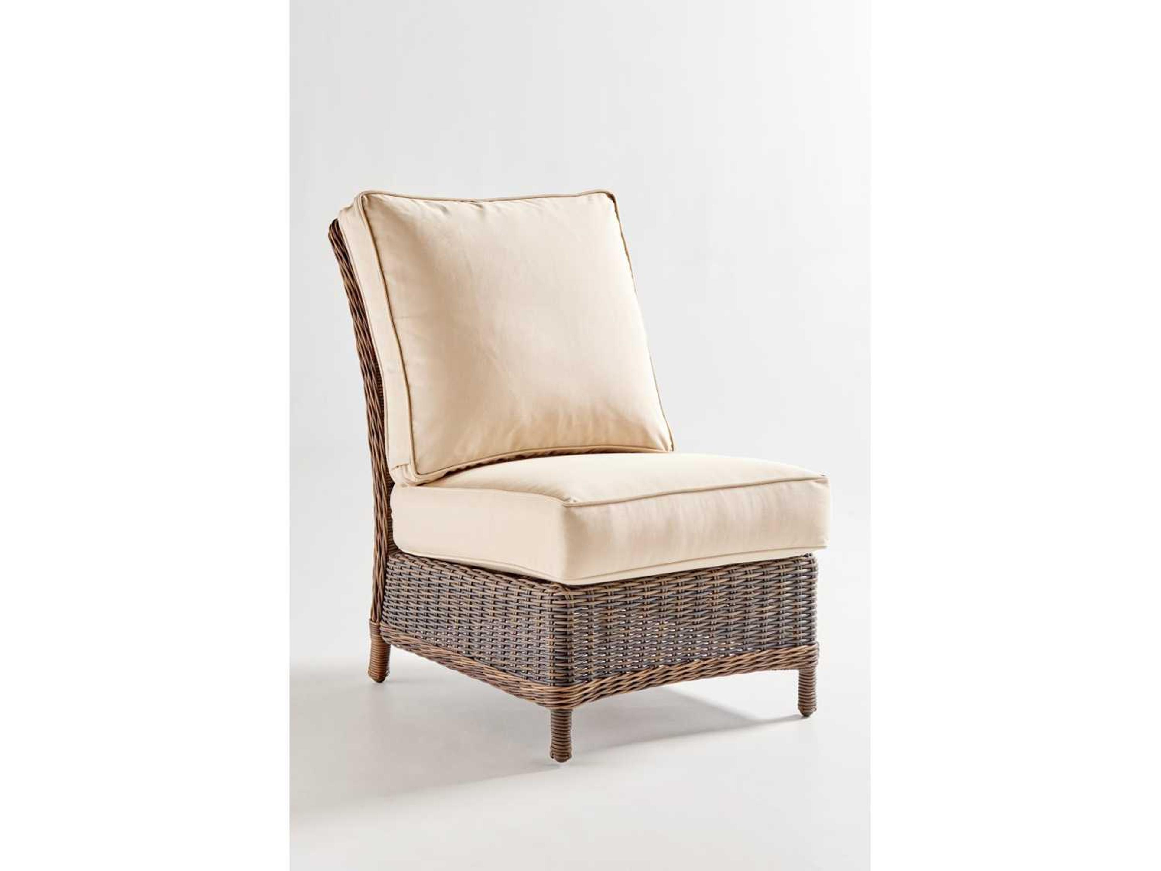 Barrington Wicker Chestnut Modular Outdoor Lounge Chair