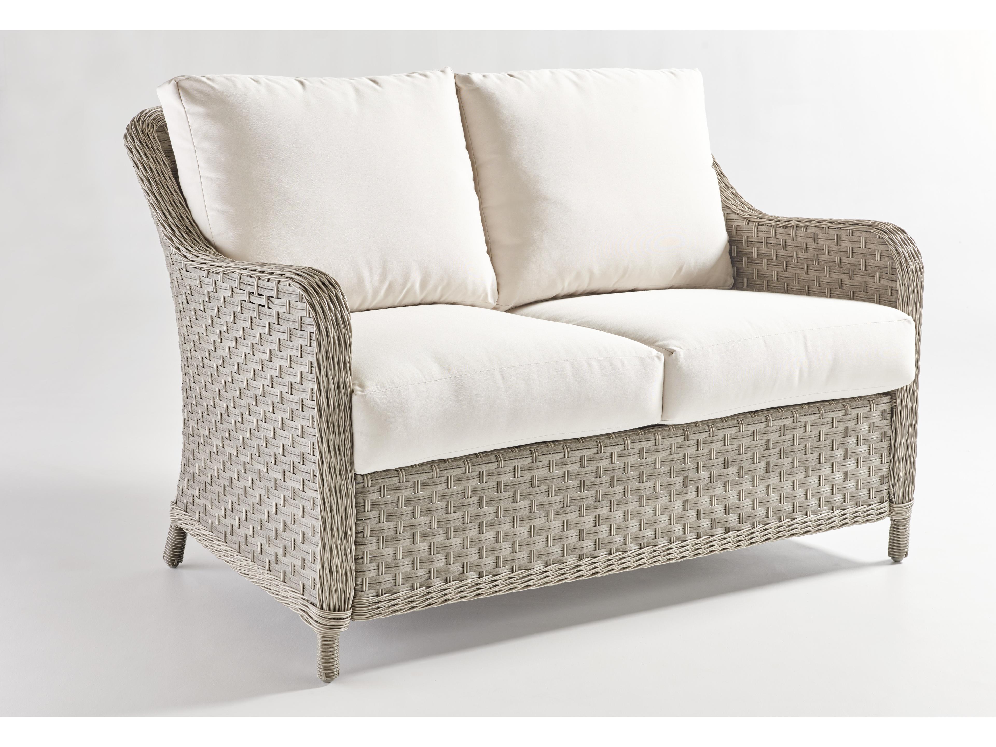 Mayfair Quick Ship Wicker Cushion Loveseat
