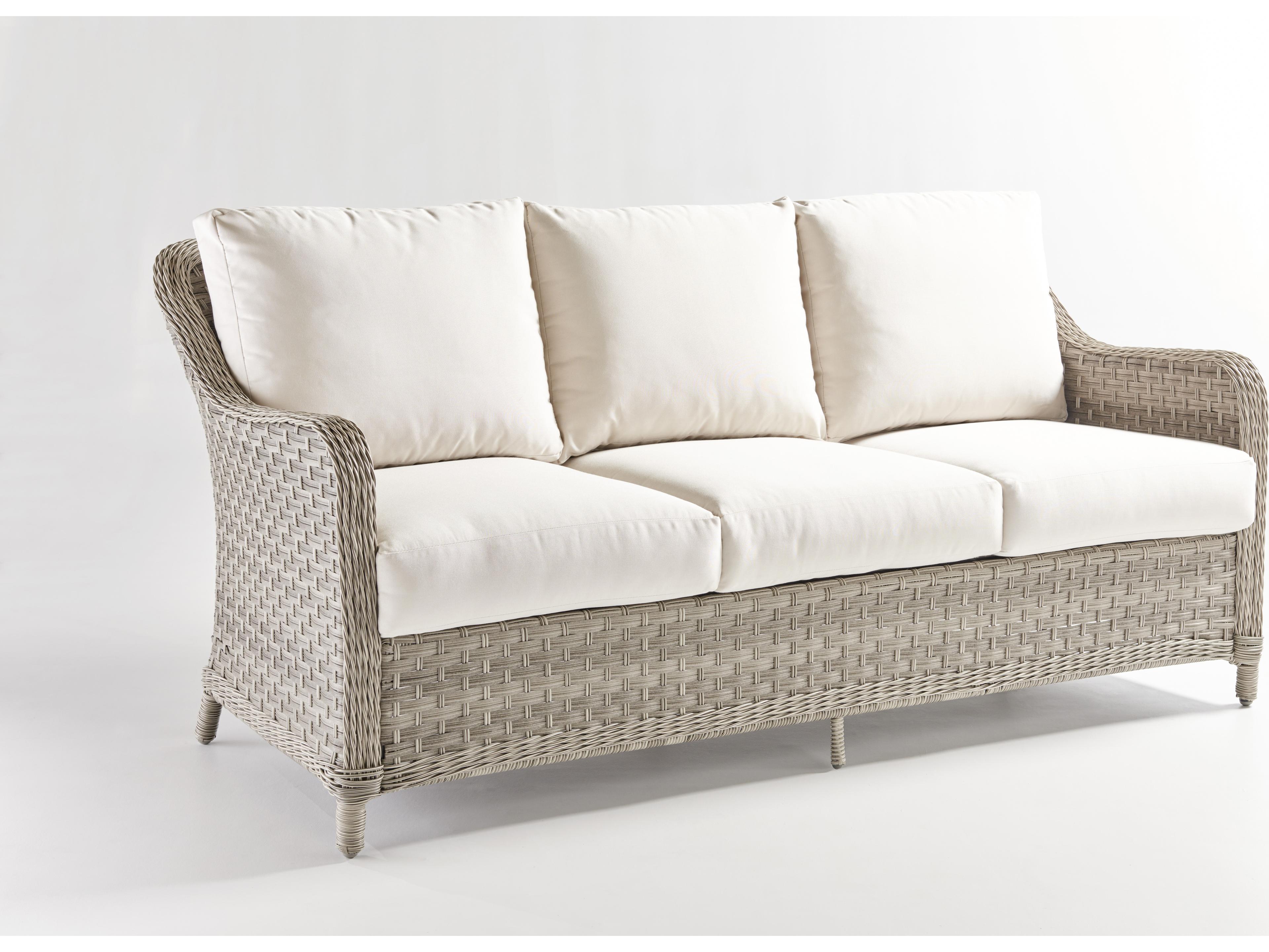 Mayfair Quick Ship Wicker Cushion Sofa
