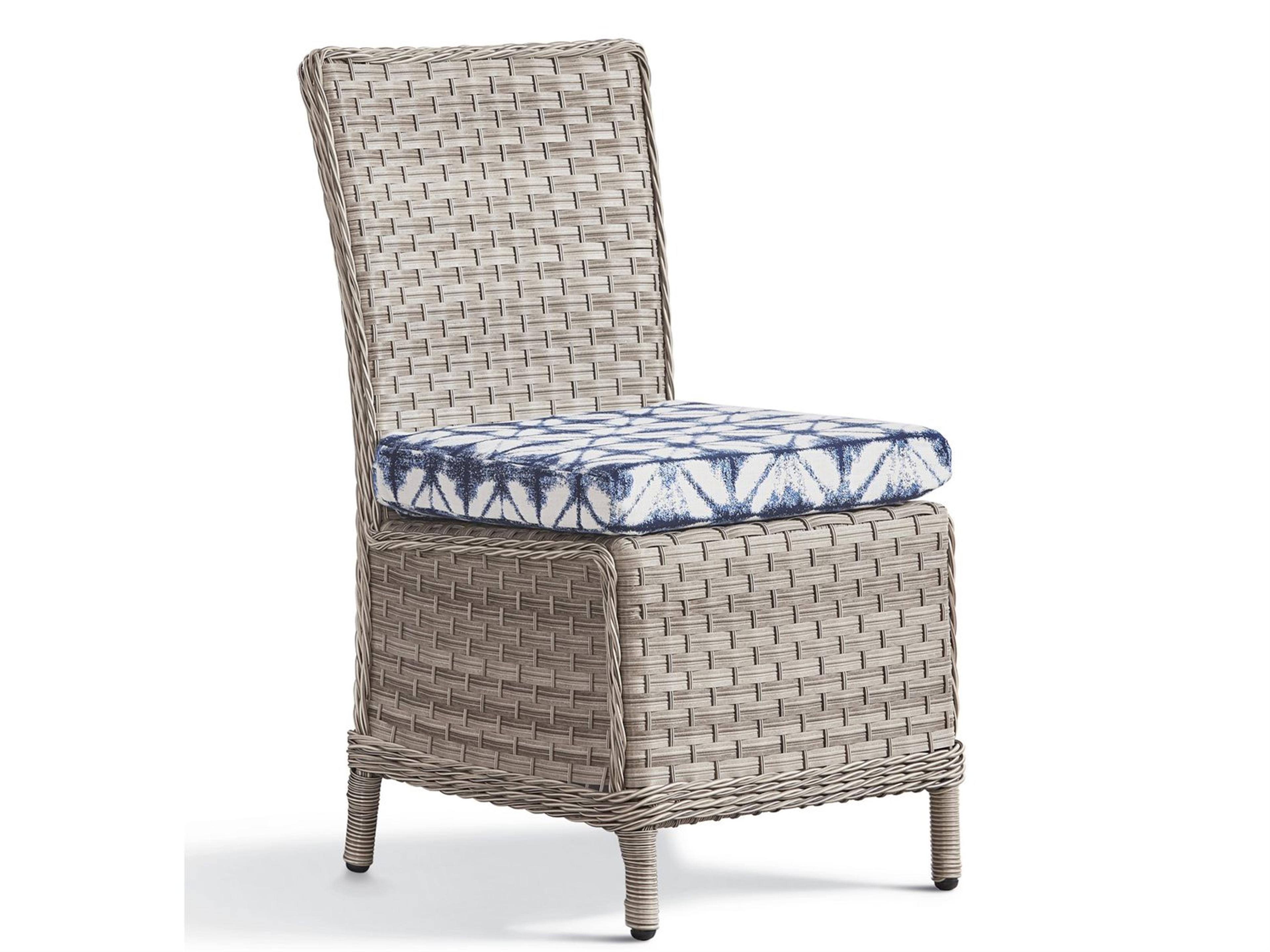 Mayfair Wicker Pebble Patio Dining Side Chair