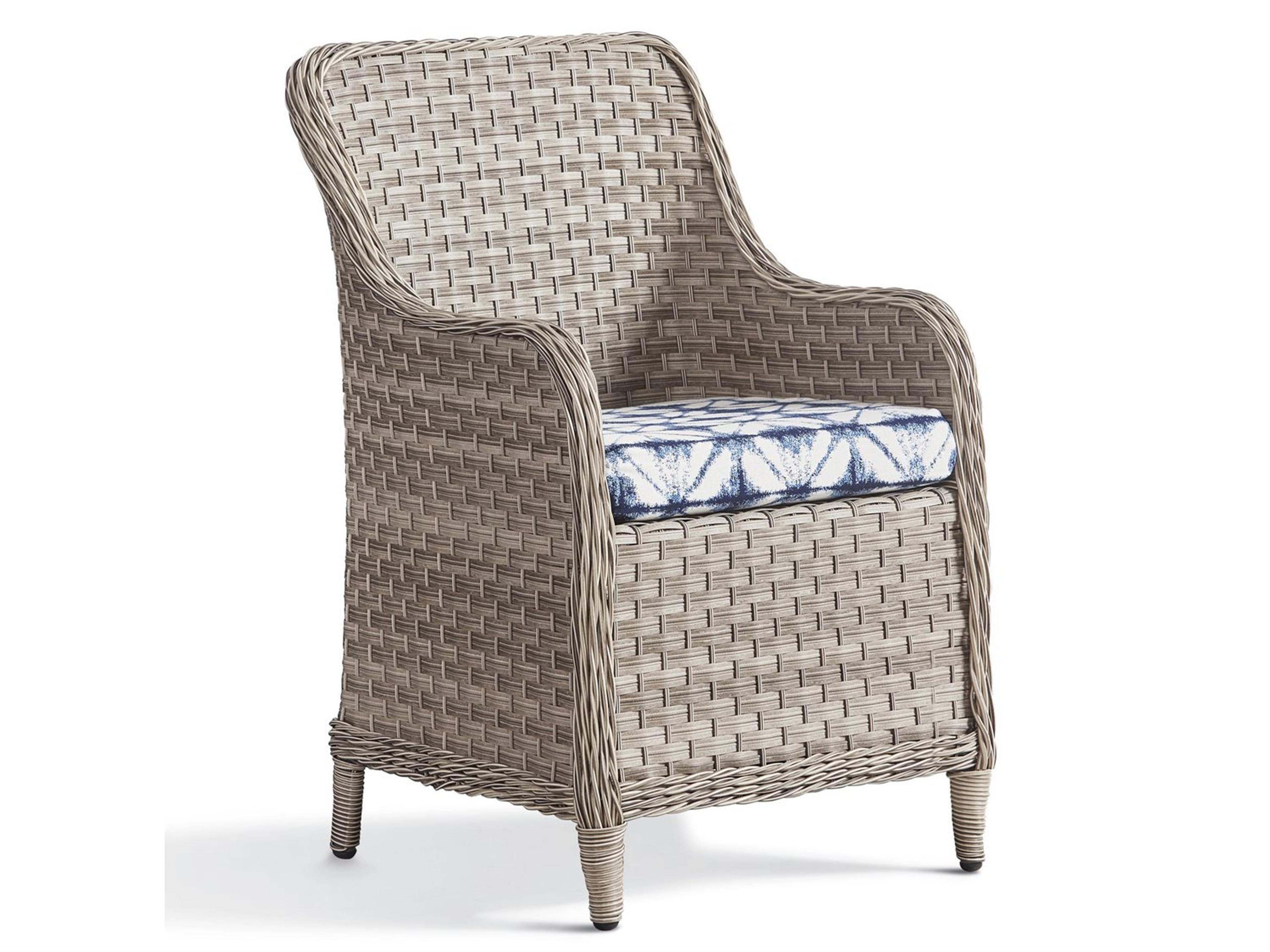 Mayfair Wicker Pebble Patio Dining Arm Chair
