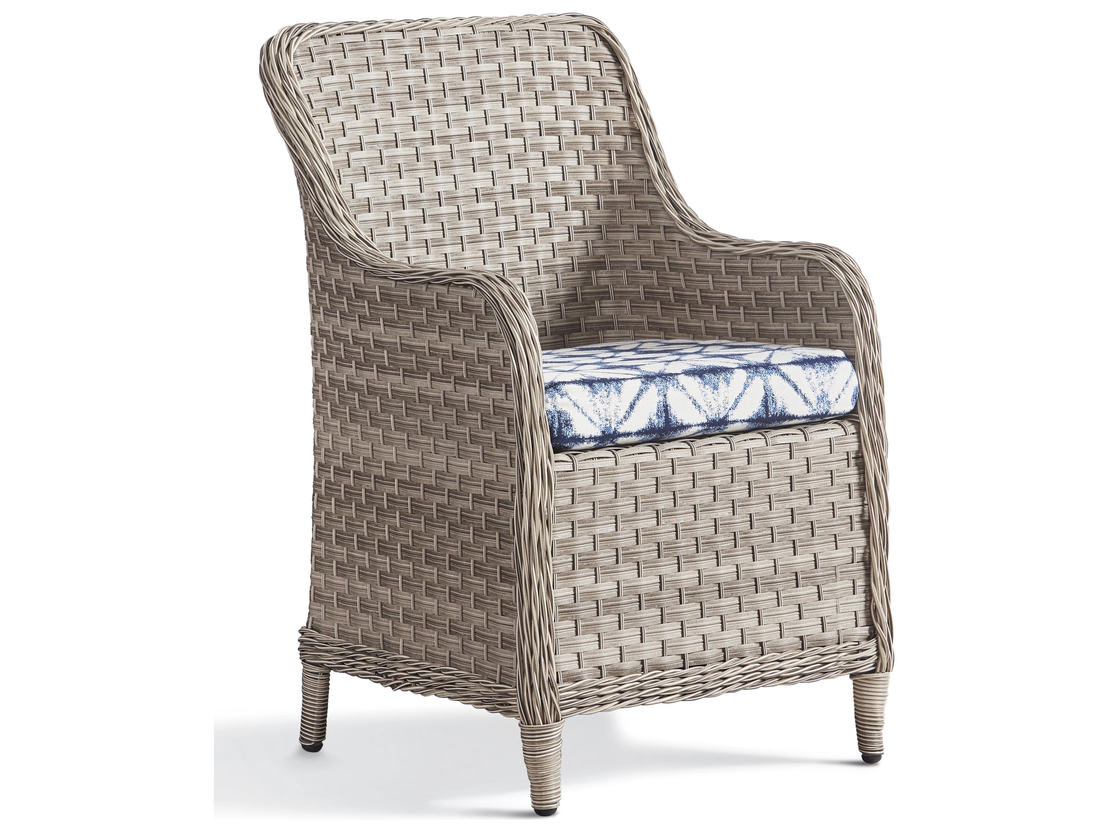 Mayfair Quick Ship Wicker Cushion Dining Chair