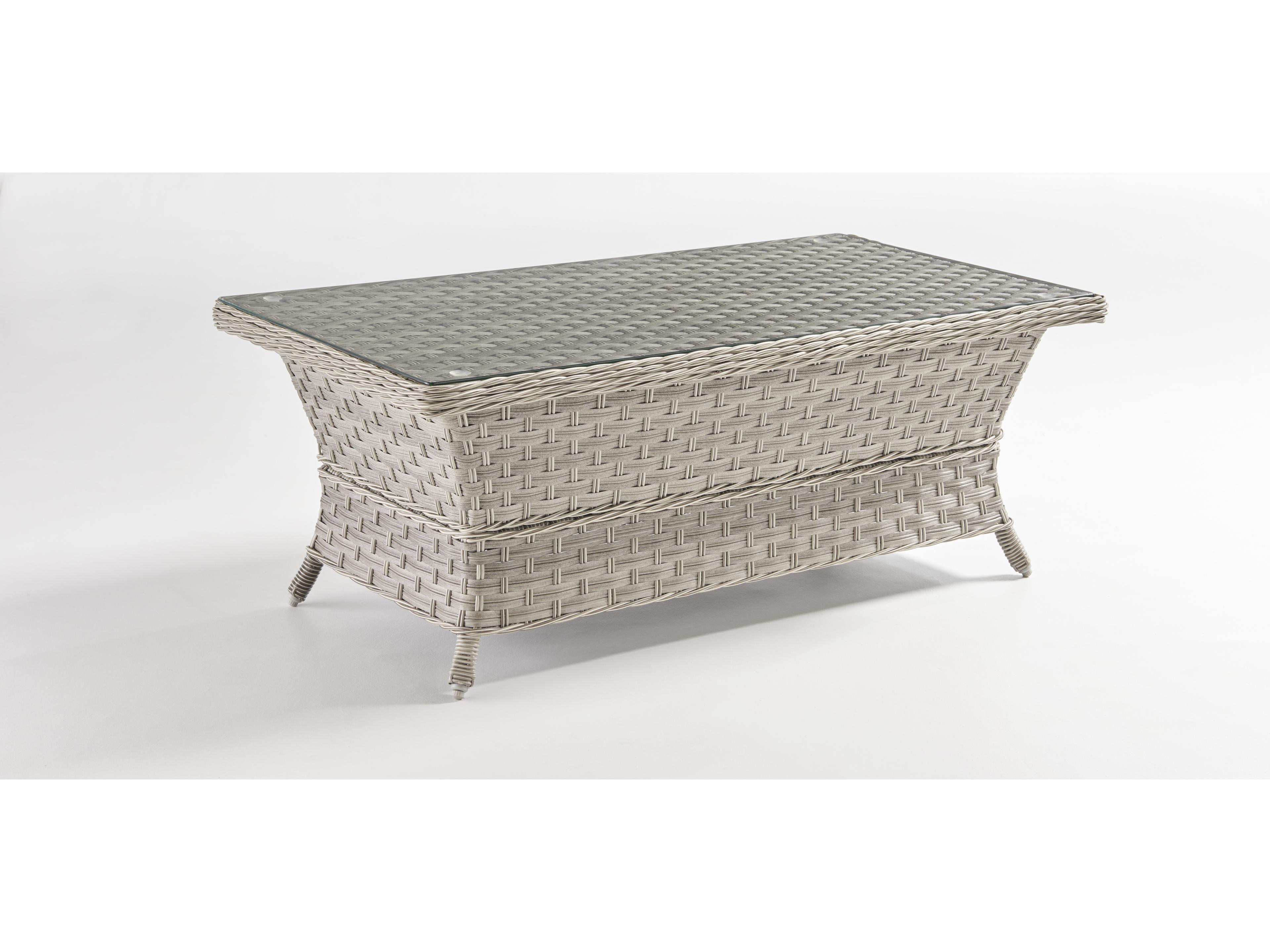 Mayfair Quick Ship Wrought Aluminum Rectangular Coffee Table
