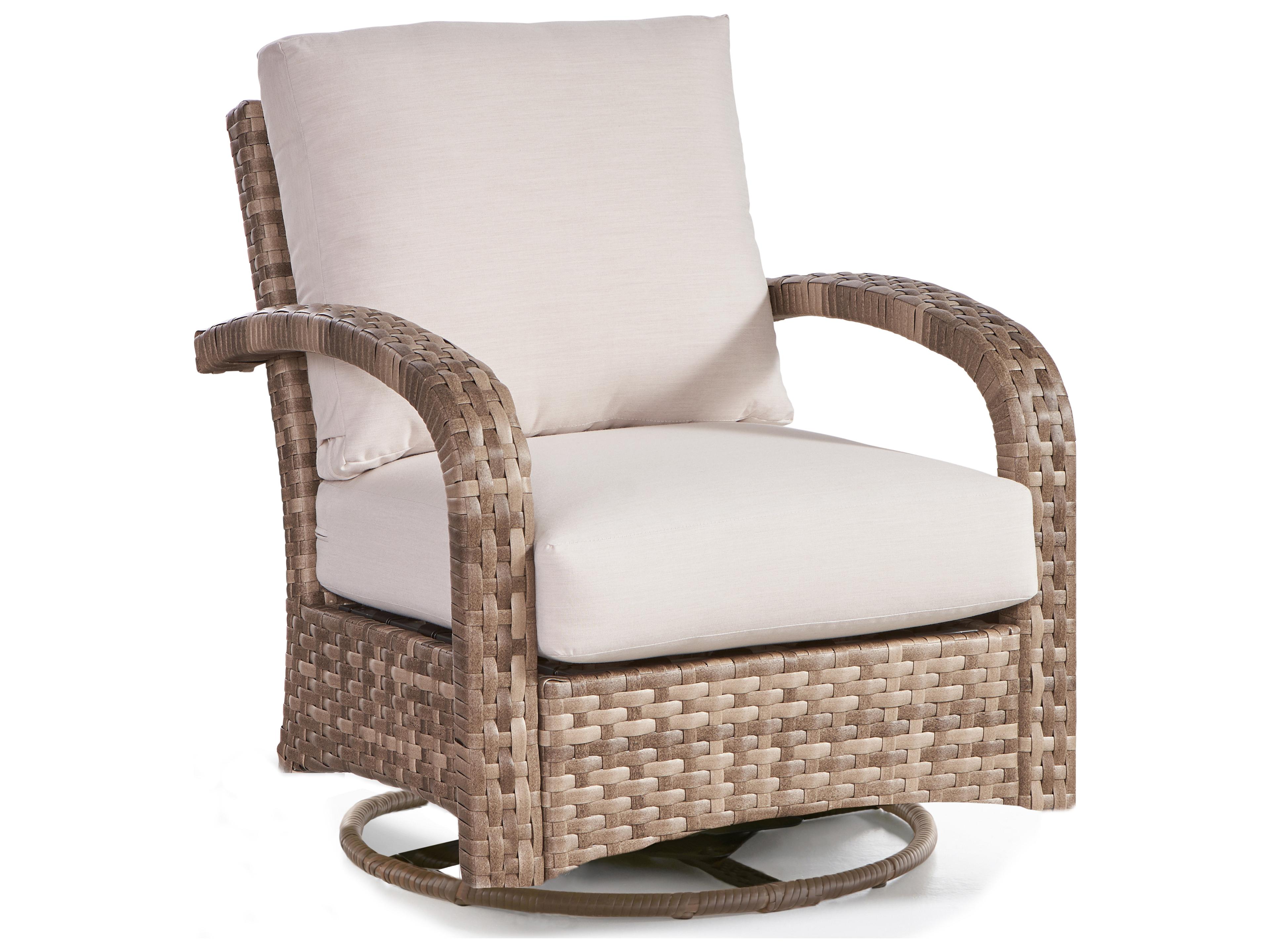 Driftwood Bay Wicker Warm/Neutral Swivel Glider Outdoor Patio Lounge Chair