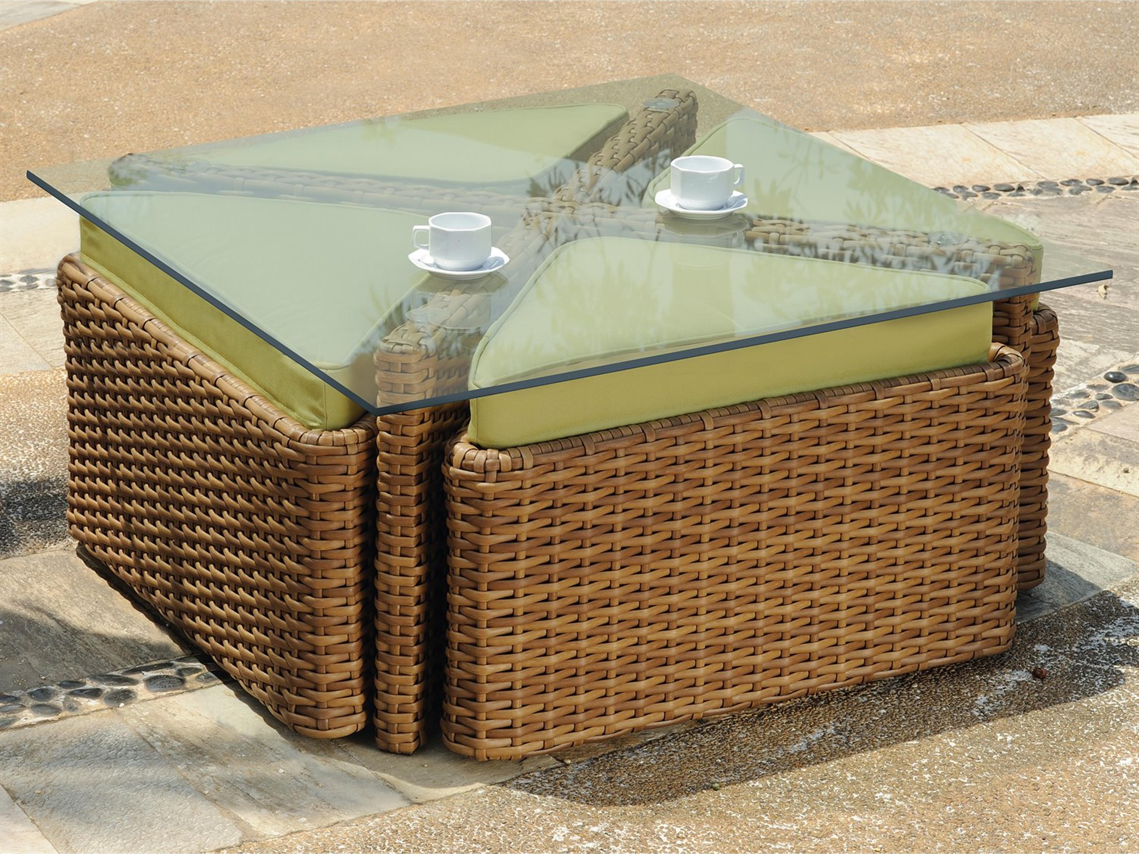 Java Square Outdoor Patio Coffee Table