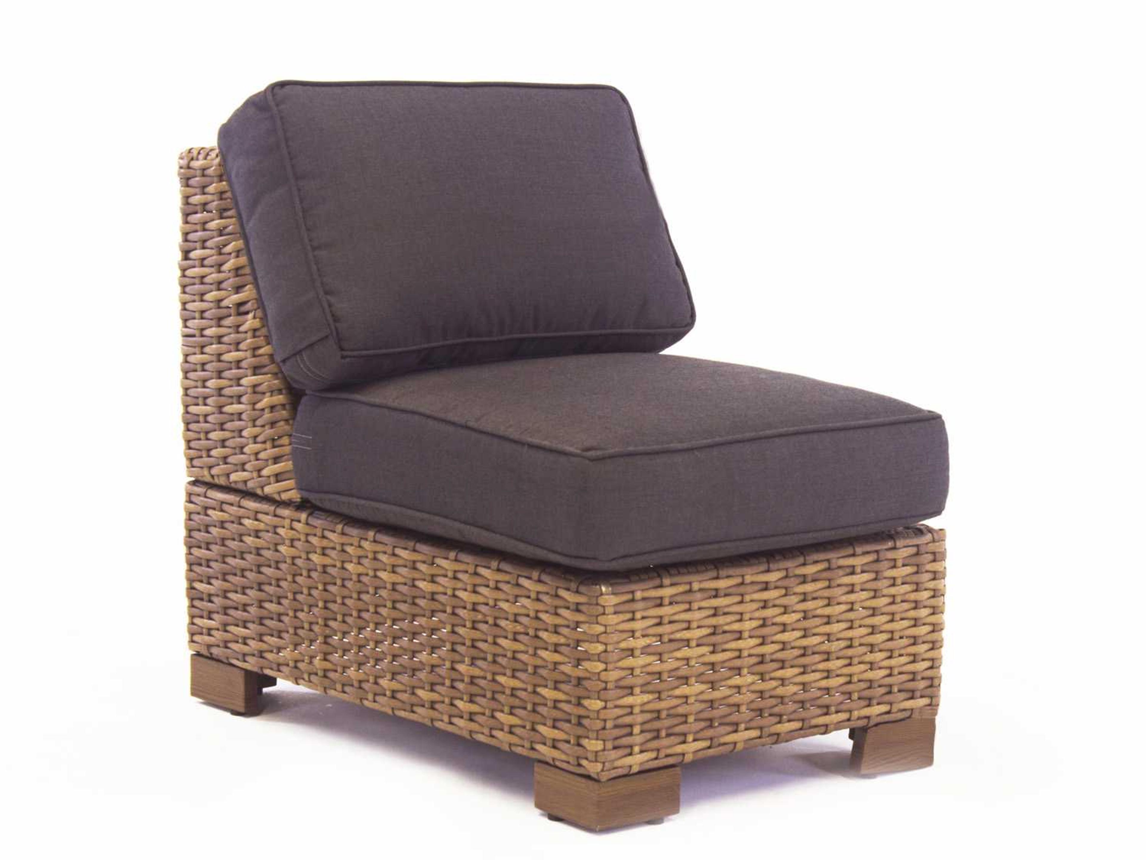 Java Wicker Honey Modular Outdoor Patio Lounge Chair