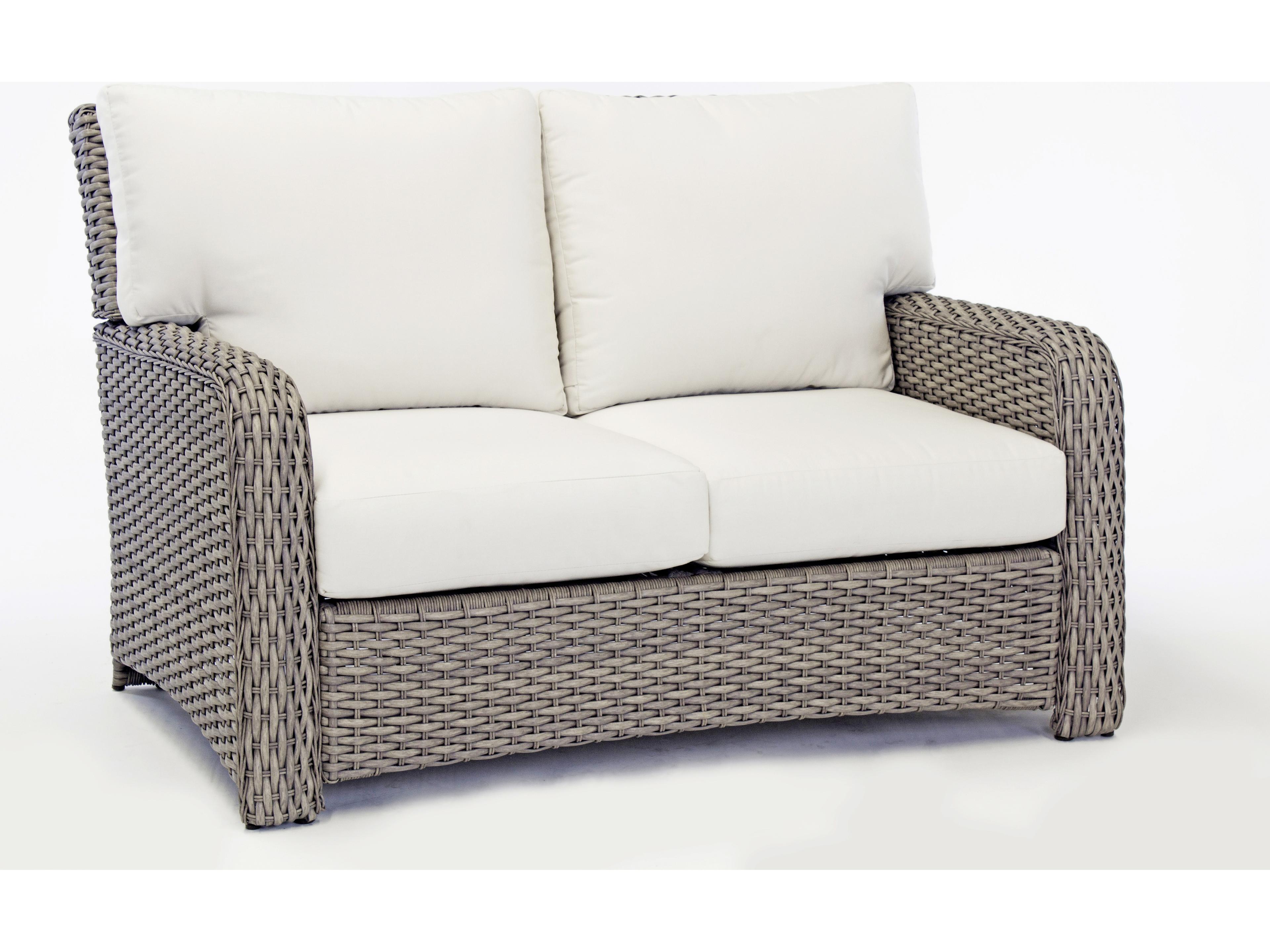 St Tropez Quick Ship Wicker Cushion Loveseat