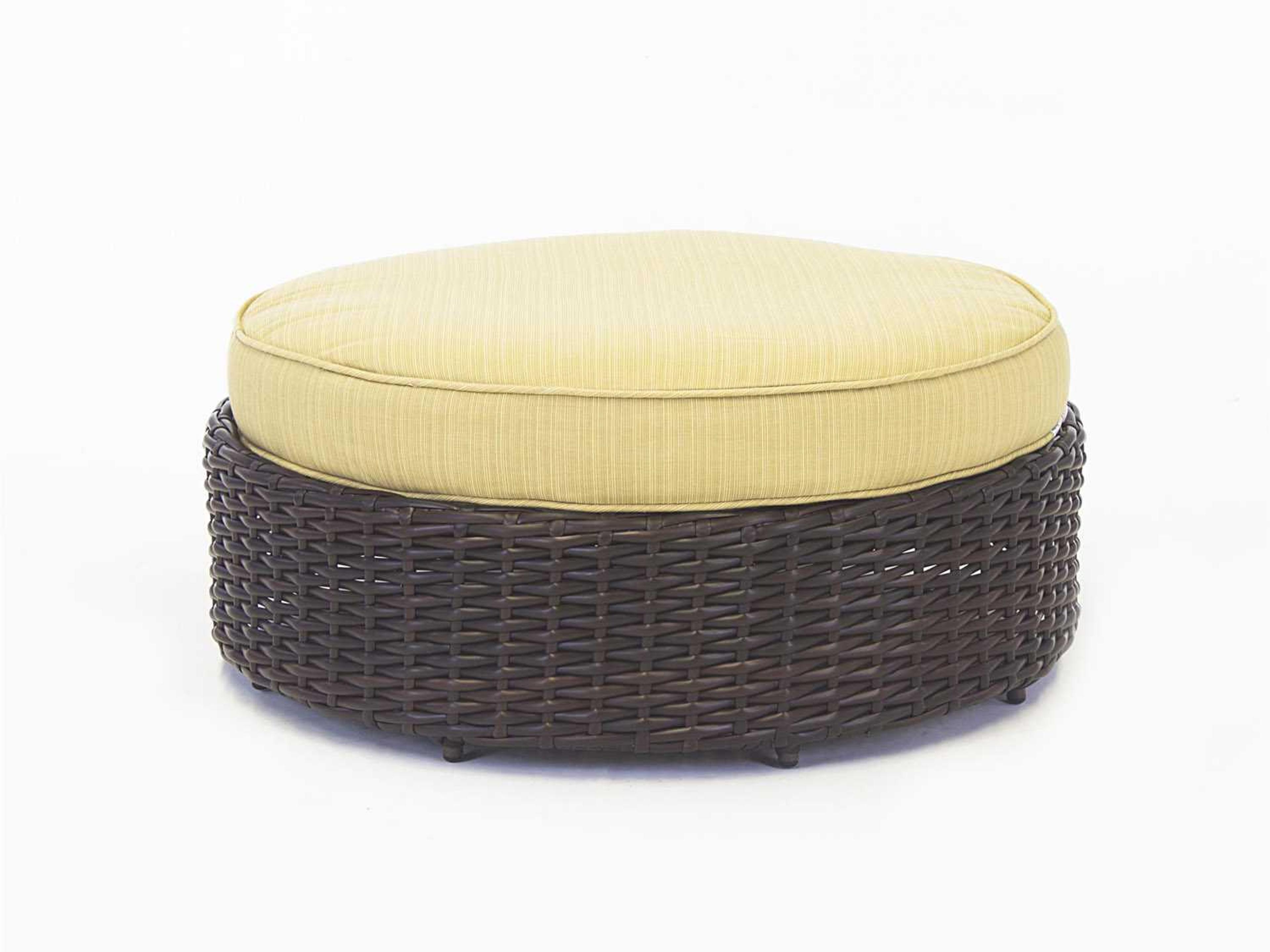 St Tropez Wicker Patio Ottoman
