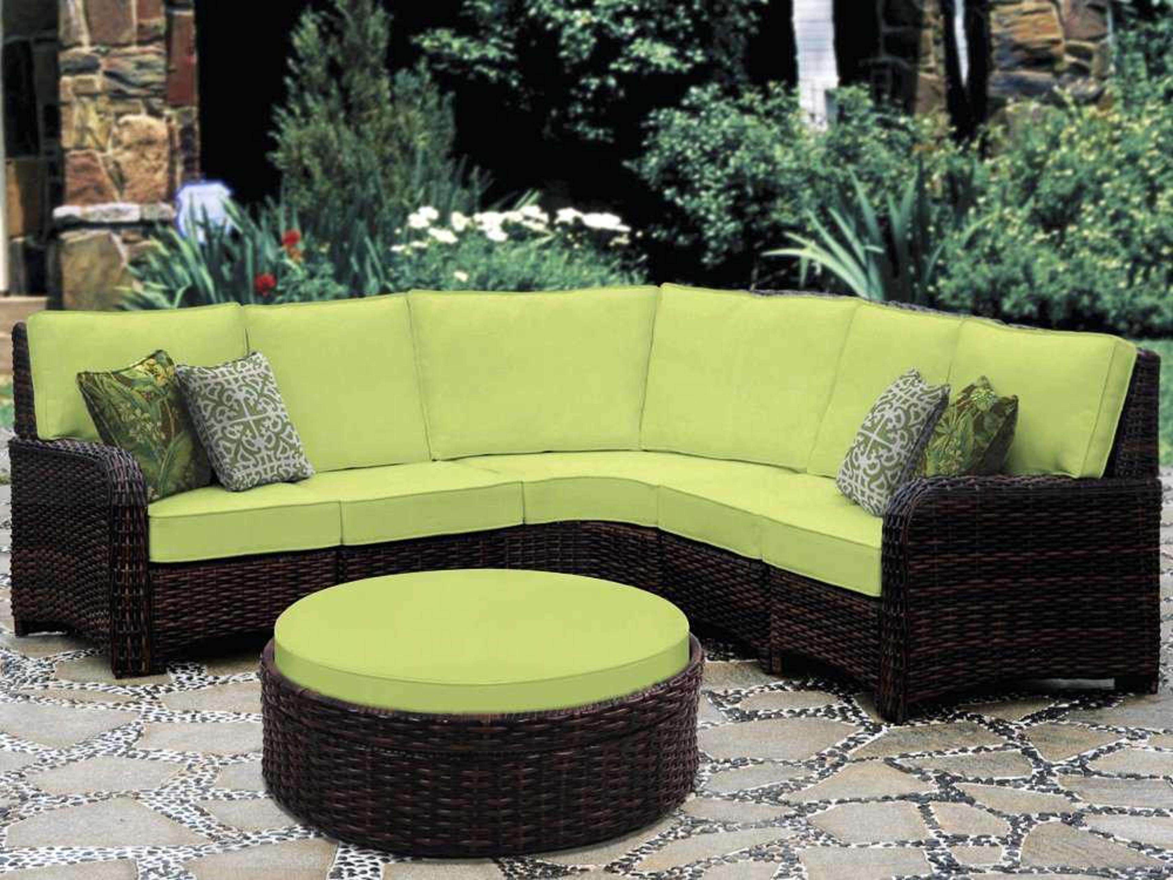 Saint Tropez Wicker Sectional Outdoor Lounge Set