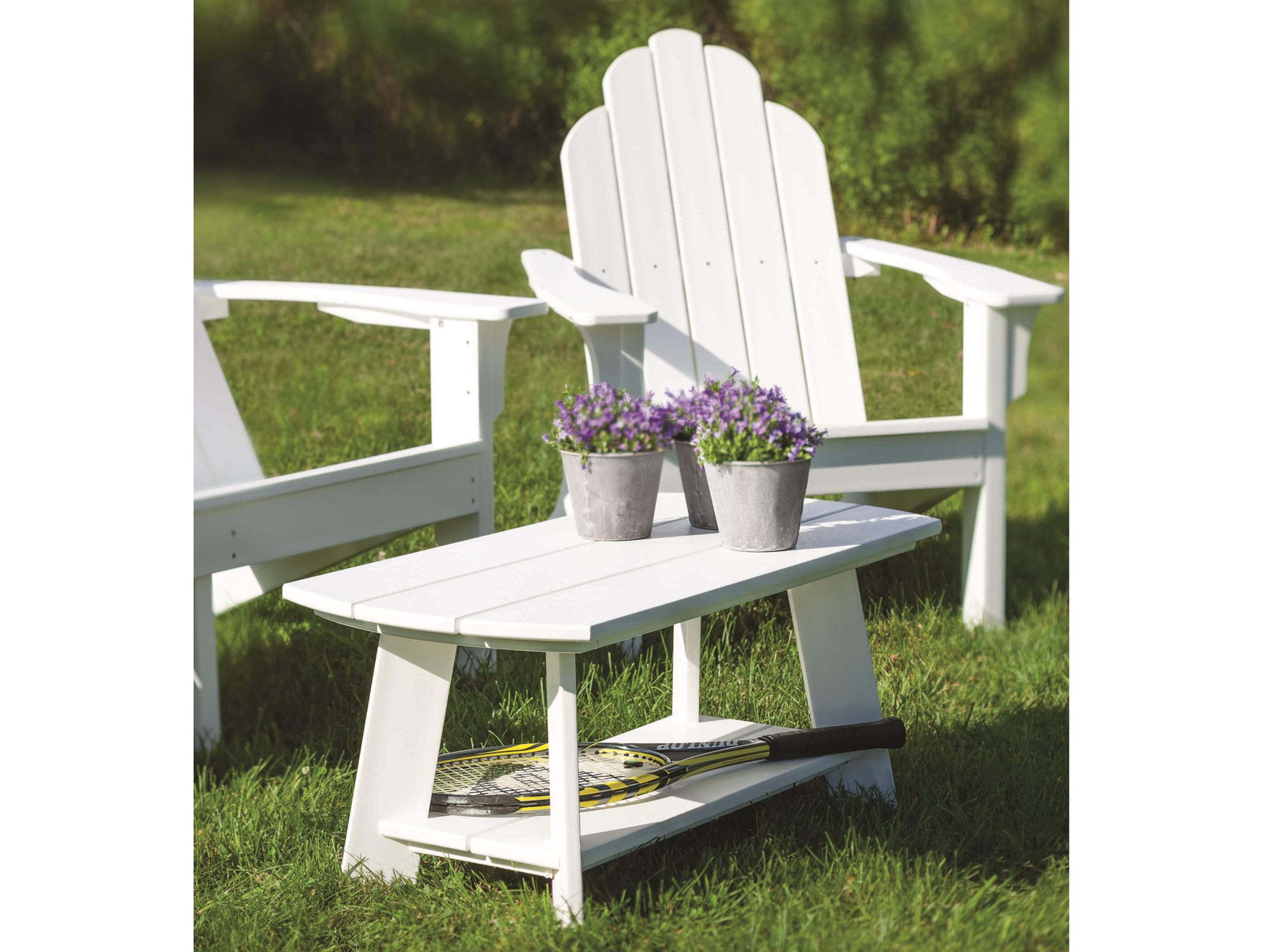 Classic Adirondack Recycled Plastic Outdoor Lounge Set