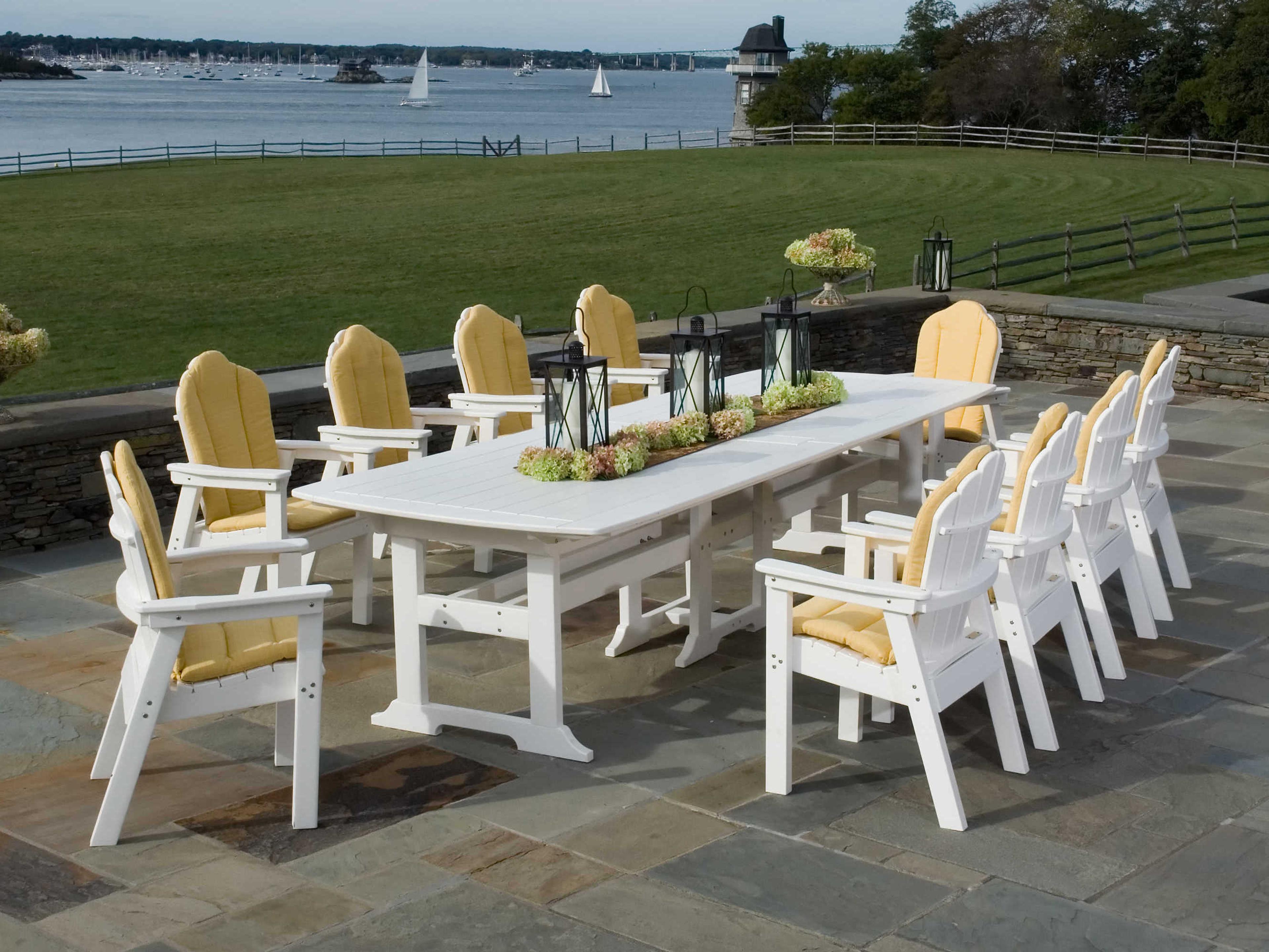 Seaside Casual Classic Adirondack Recycled Plastic Outdoor Patio Dining Arm Chair