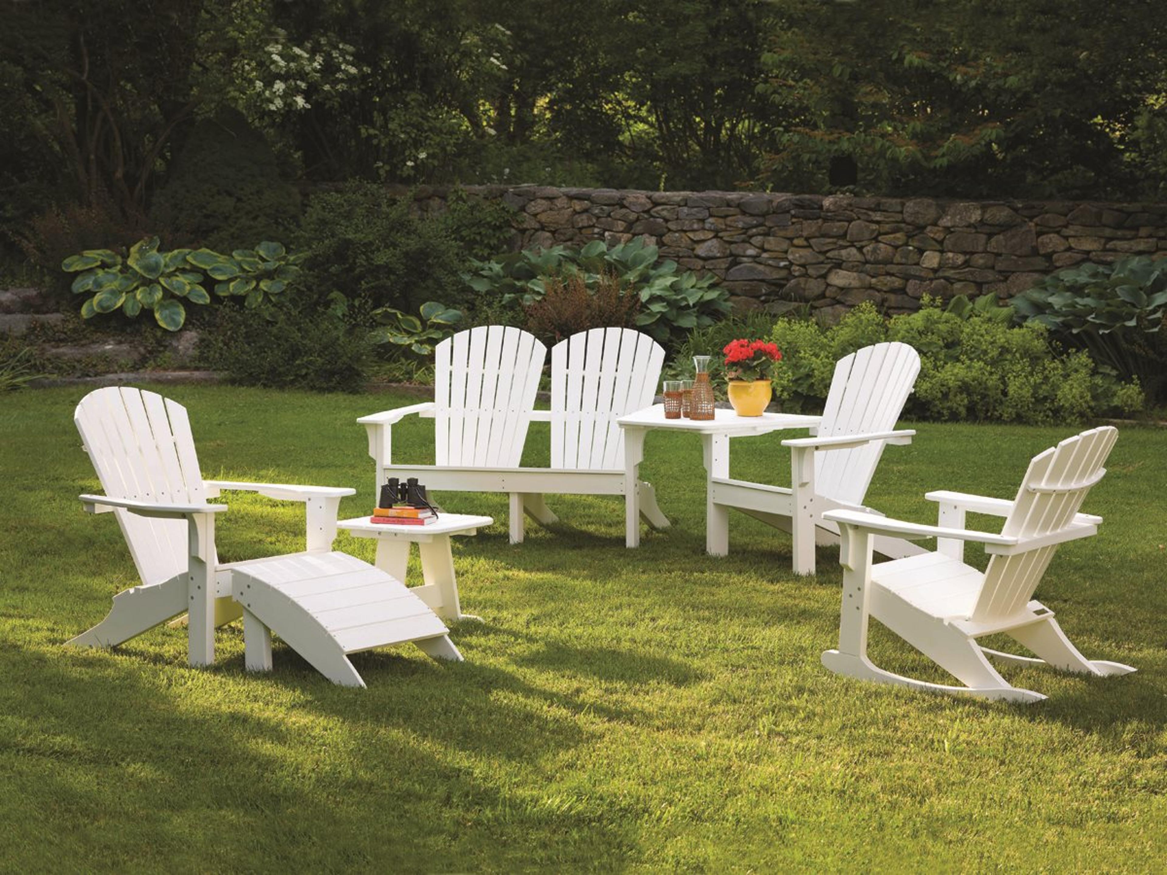 Shellback Adirondack Recycled Plastic Patio Lounge Set