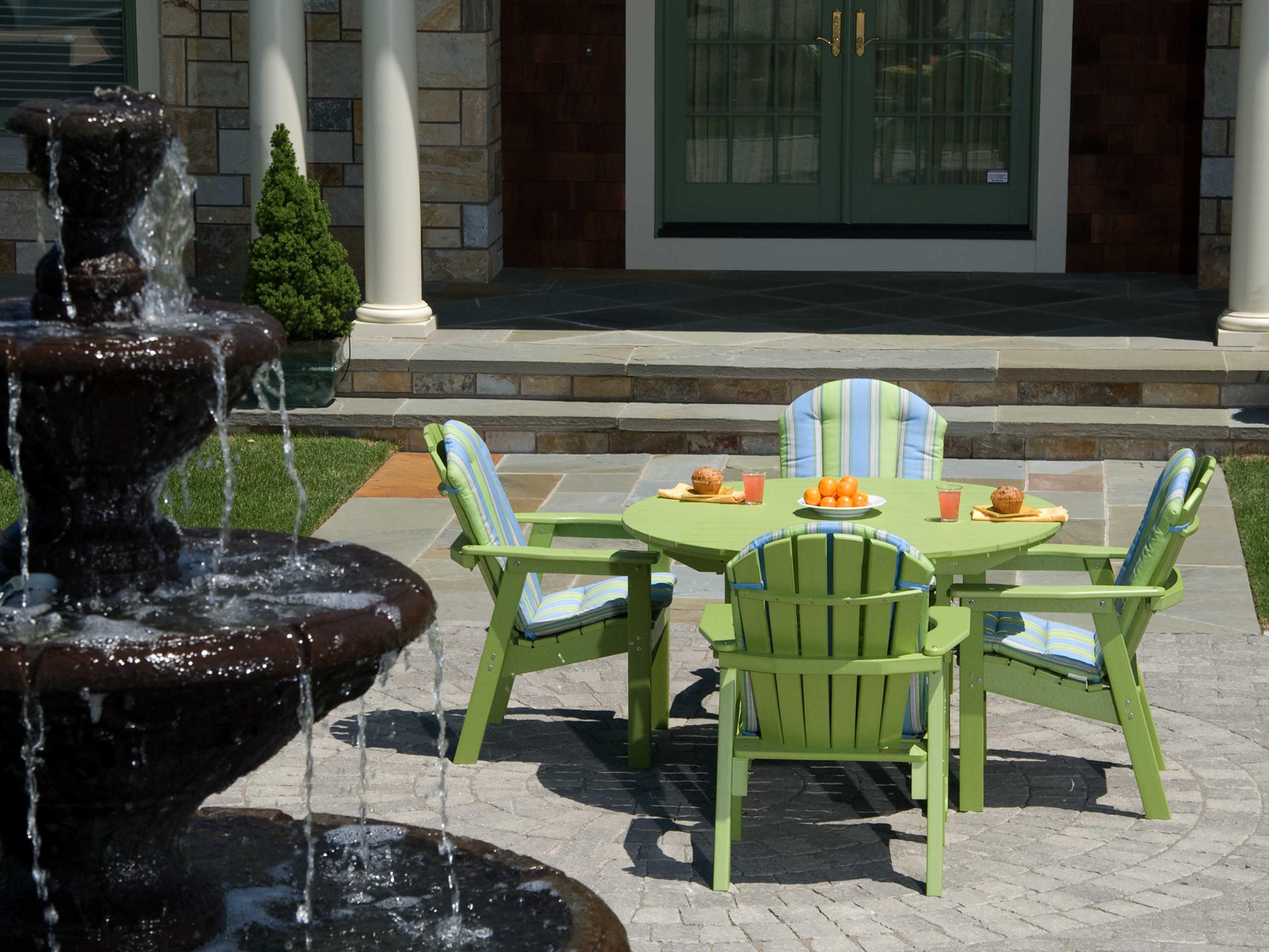 Seaside Casual Shellback Adirondack Recycled Plastic Patio Dining Arm Chair