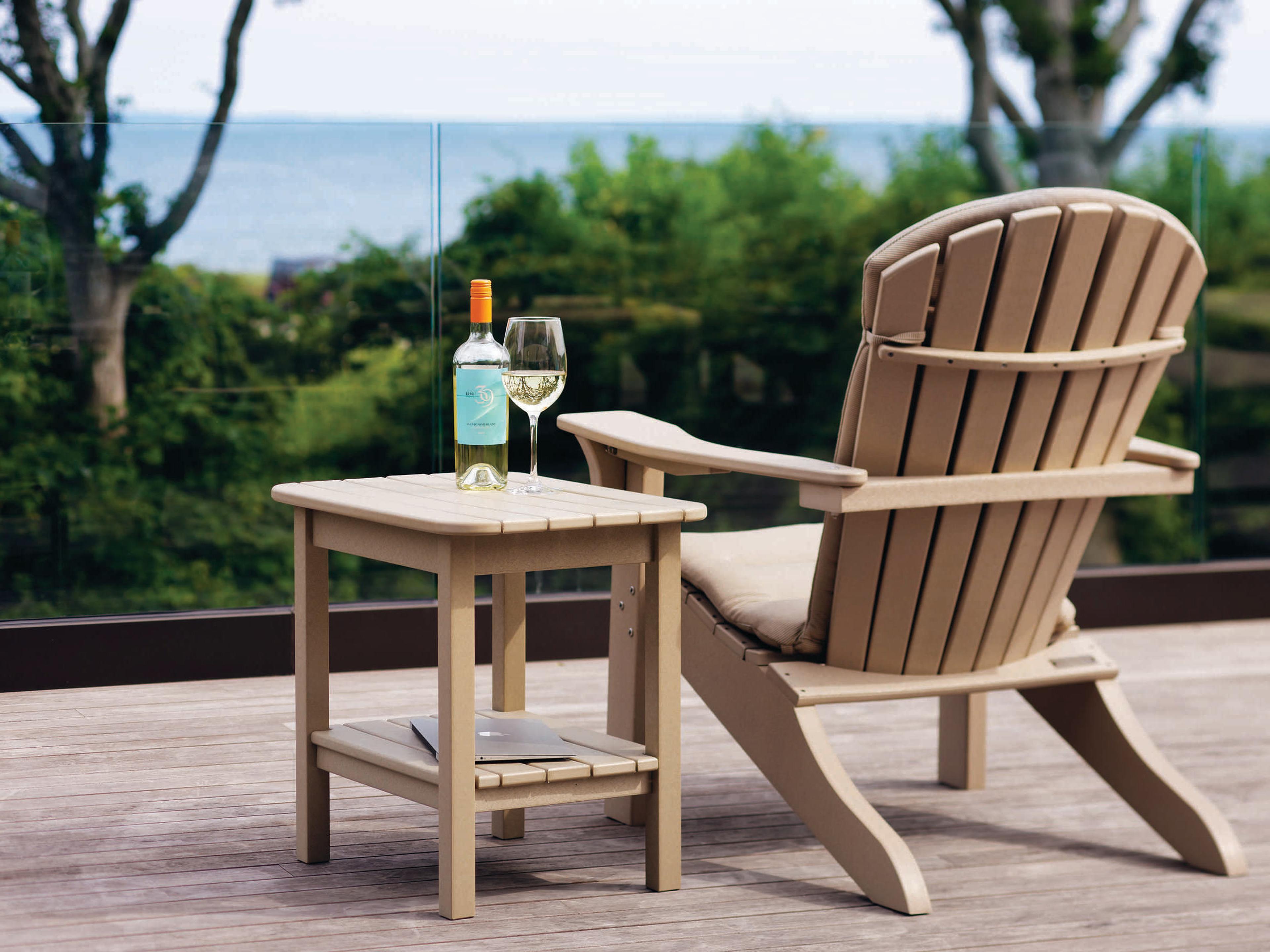 Seaside Casual Westerly Occasionals Recycled Plastic Rectangular Outdoor End Table