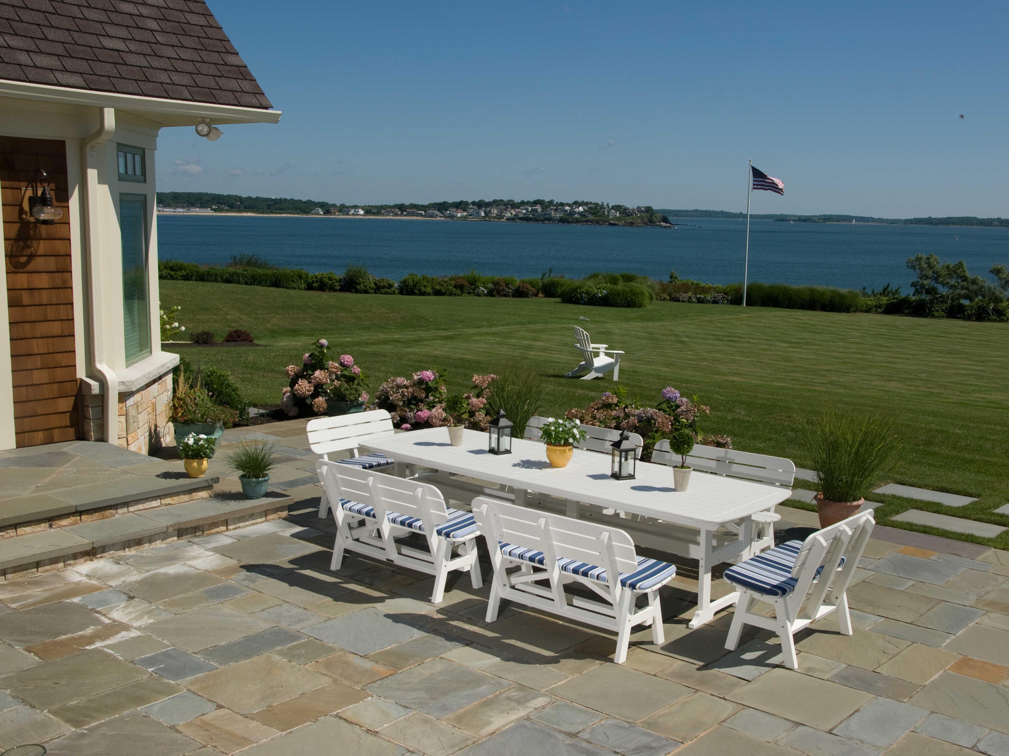 Seaside Casual Portsmouth Recycled Plastic 3 ft. Outdoor Patio Bench