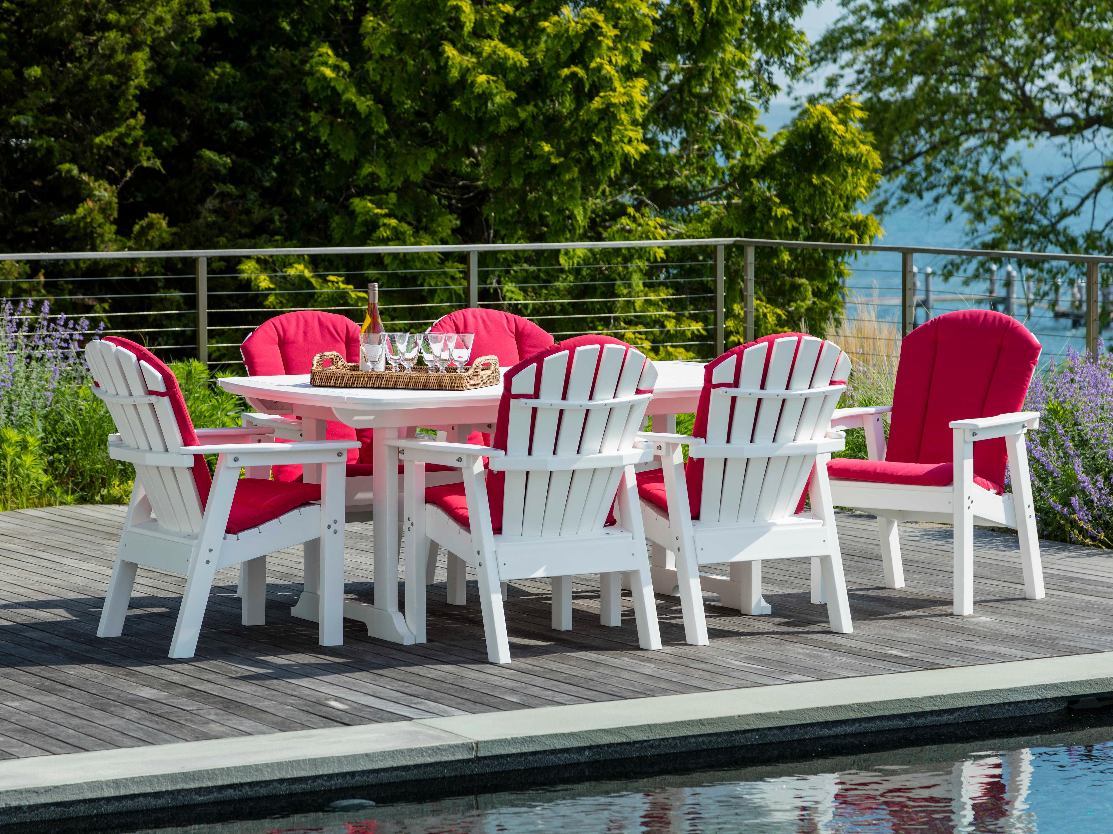 Seaside Casual Portsmouth Recycled Plastic Rectangular Patio Dining Table