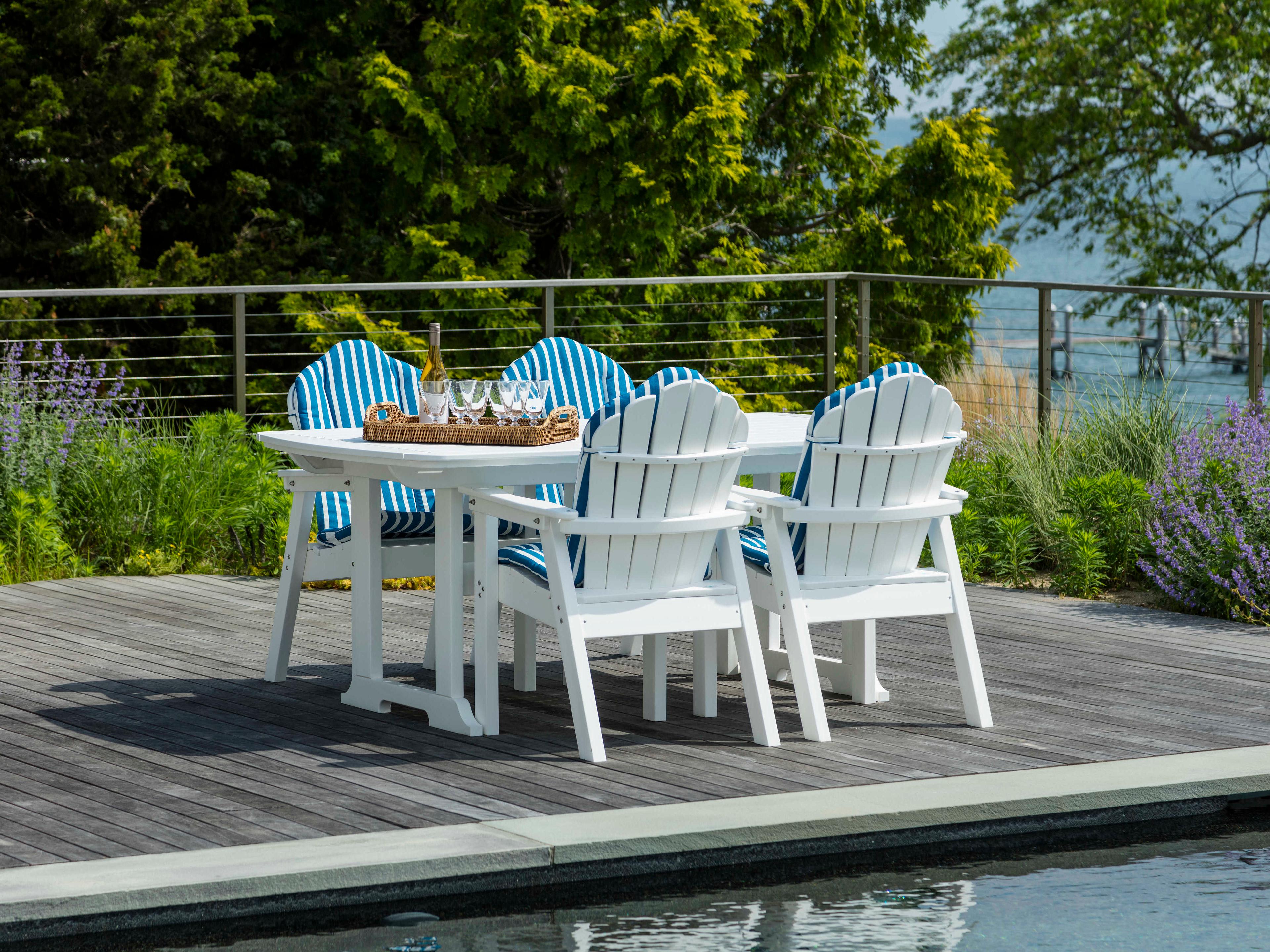 Seaside Casual Portsmouth Recycled Plastic Rectangular Patio Dining Table