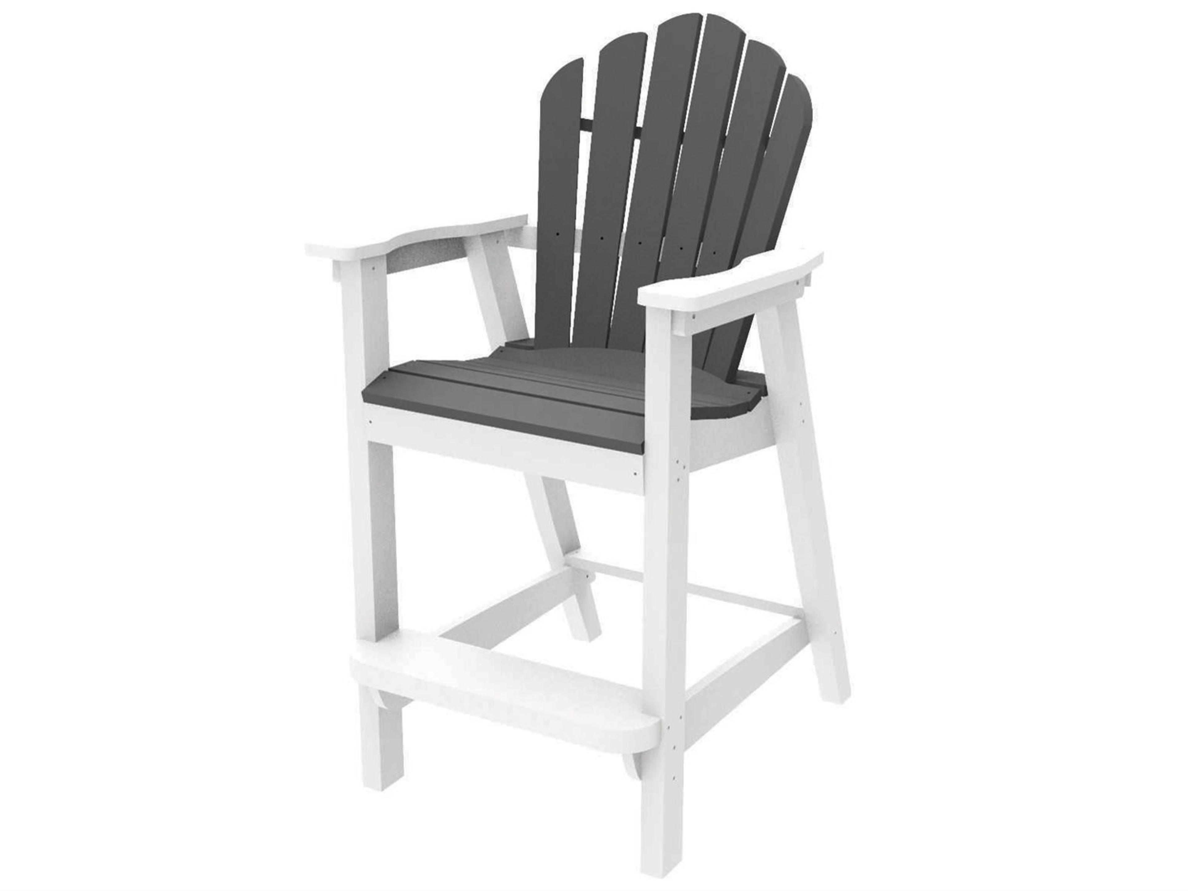 Classic Adirondack Recycled Plastic Outdoor Bar Chair