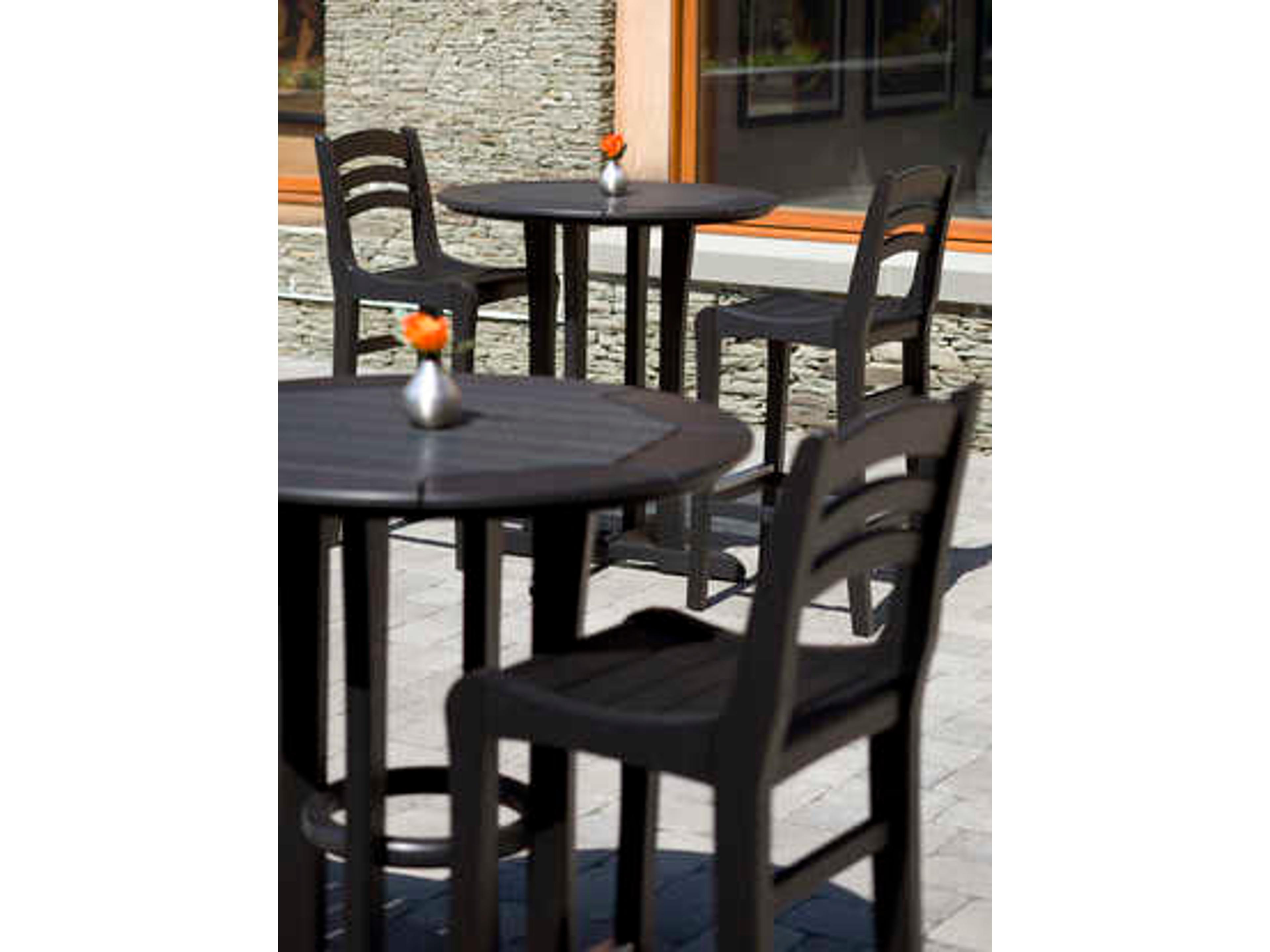 Seaside Casual Charleston Chairs Recycled Plastic Outdoor Patio Bar Chair