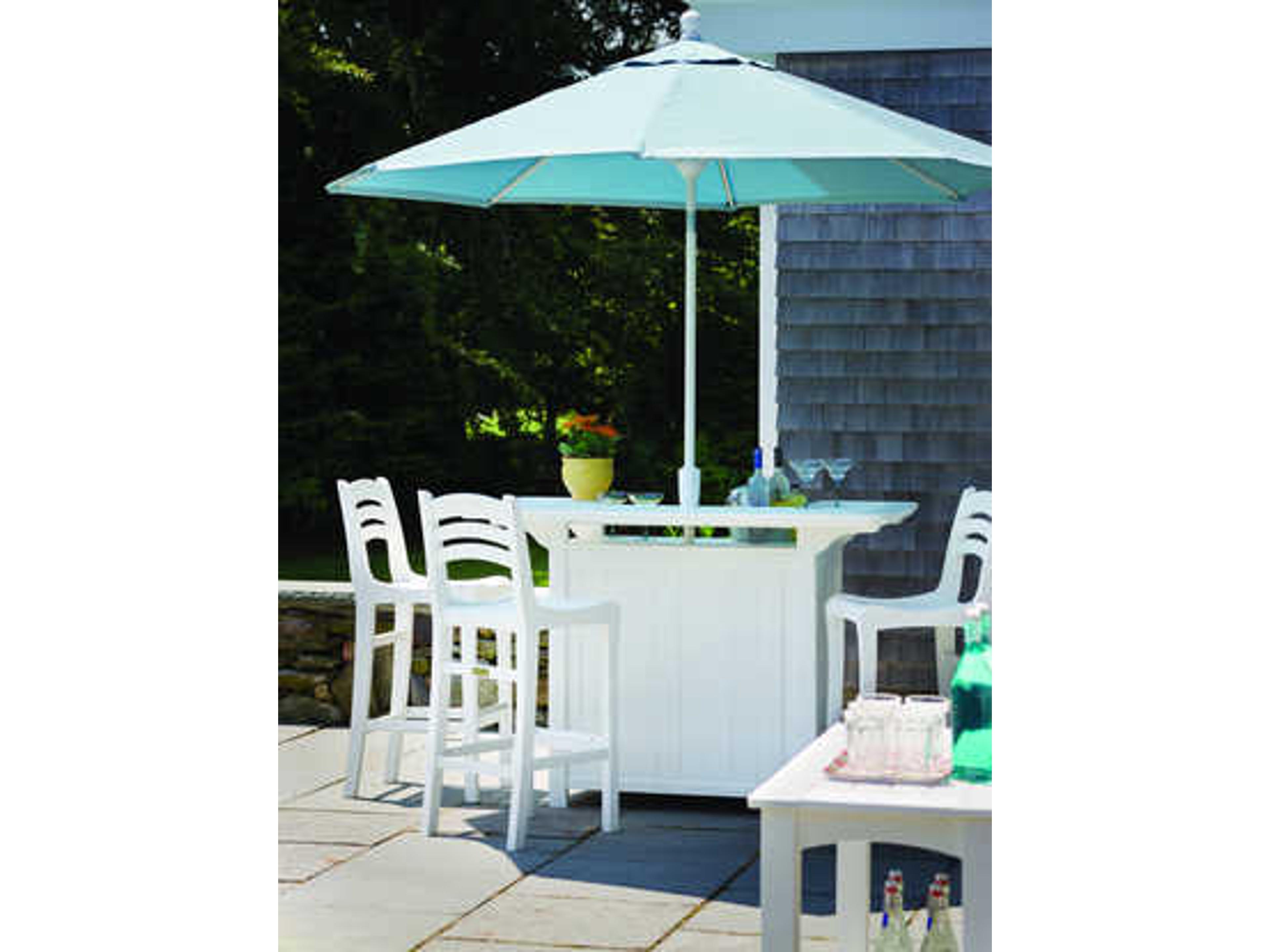 Seaside Casual Charleston Chairs Recycled Plastic Outdoor Patio Bar Chair