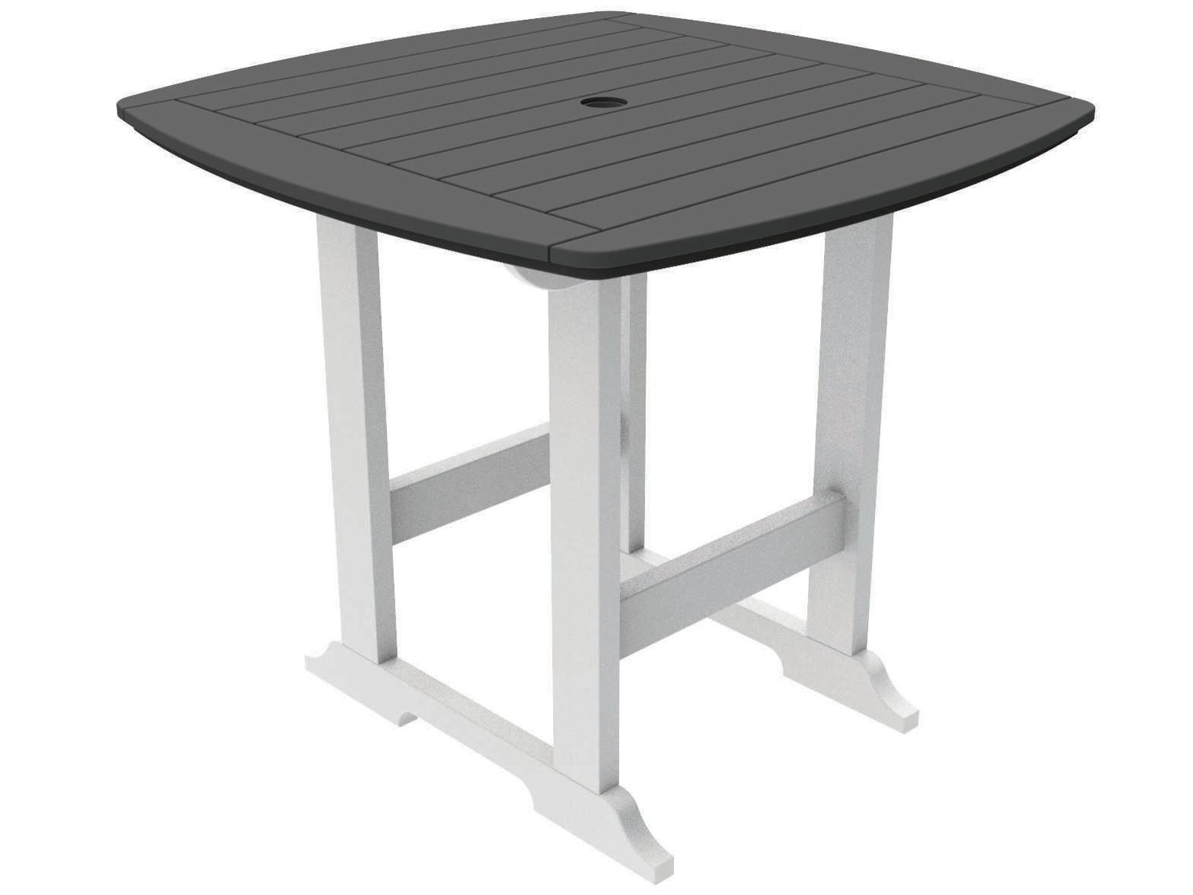 Portsmouth Recycled Plastic Square Outdoor Counter Table