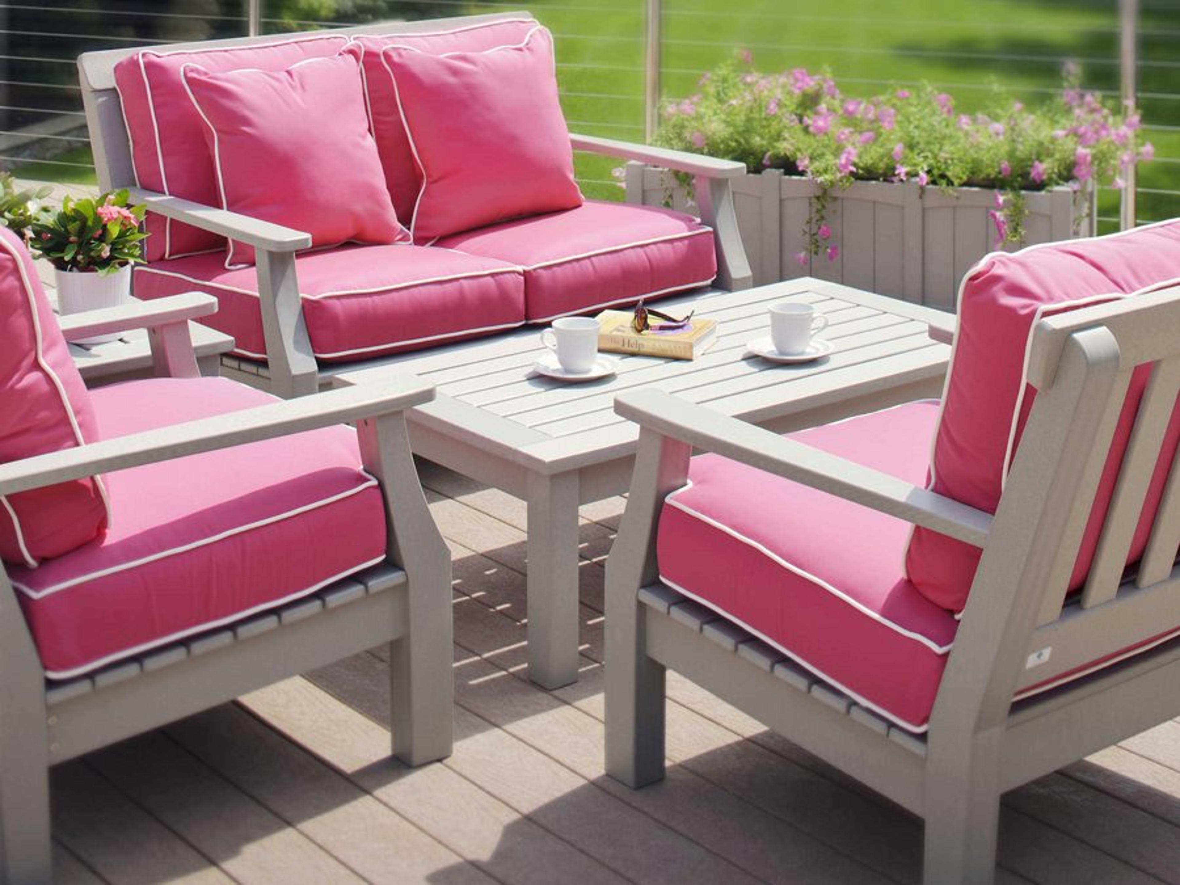 Nantucket Recycled Plastic Cushion Outdoor Patio Lounge Set