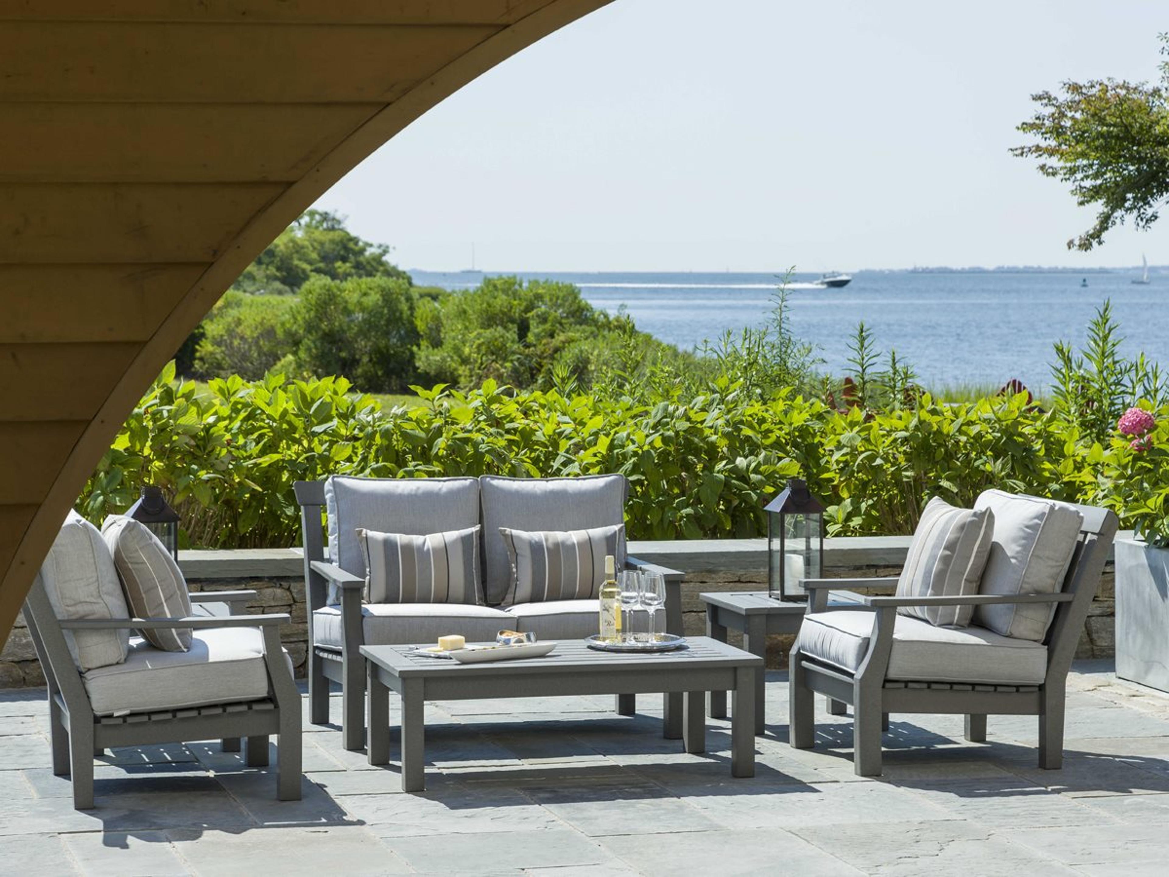 Nantucket Recycled Plastic Cushion Outdoor Patio Lounge Set