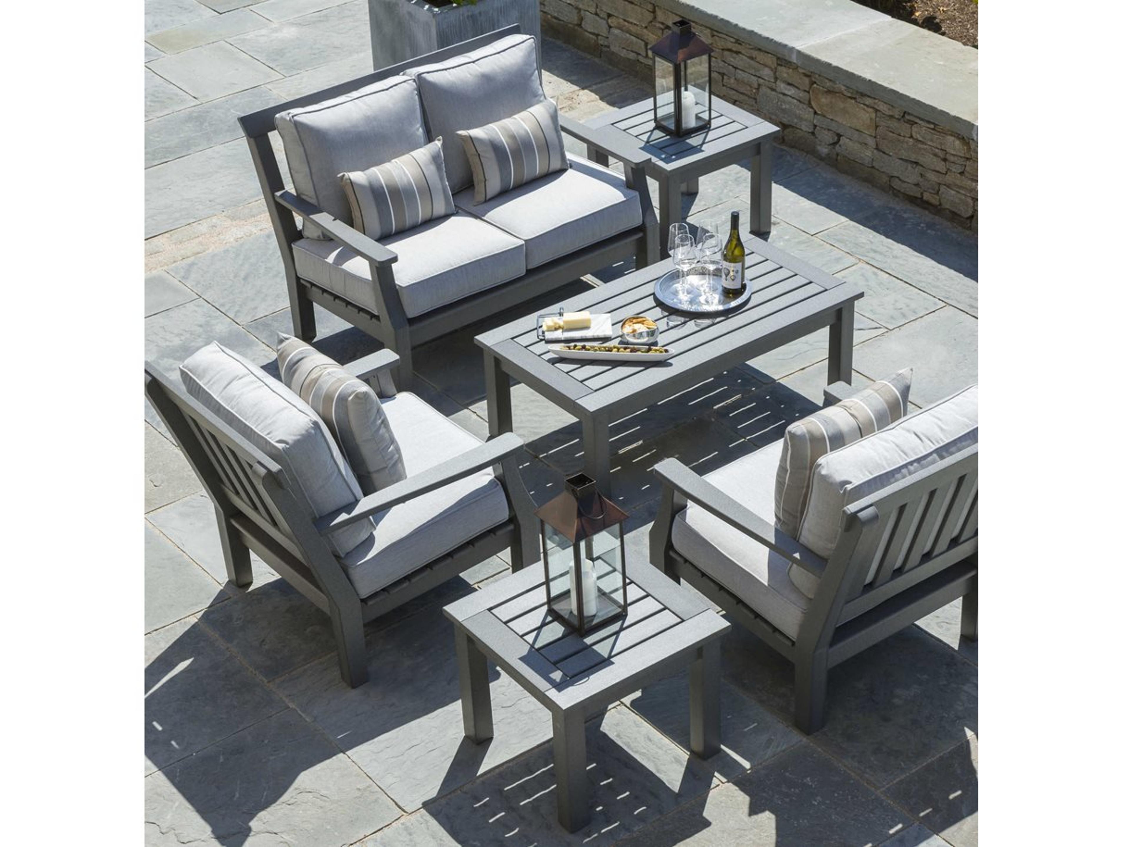 Nantucket Recycled Plastic Cushion Outdoor Patio Lounge Set