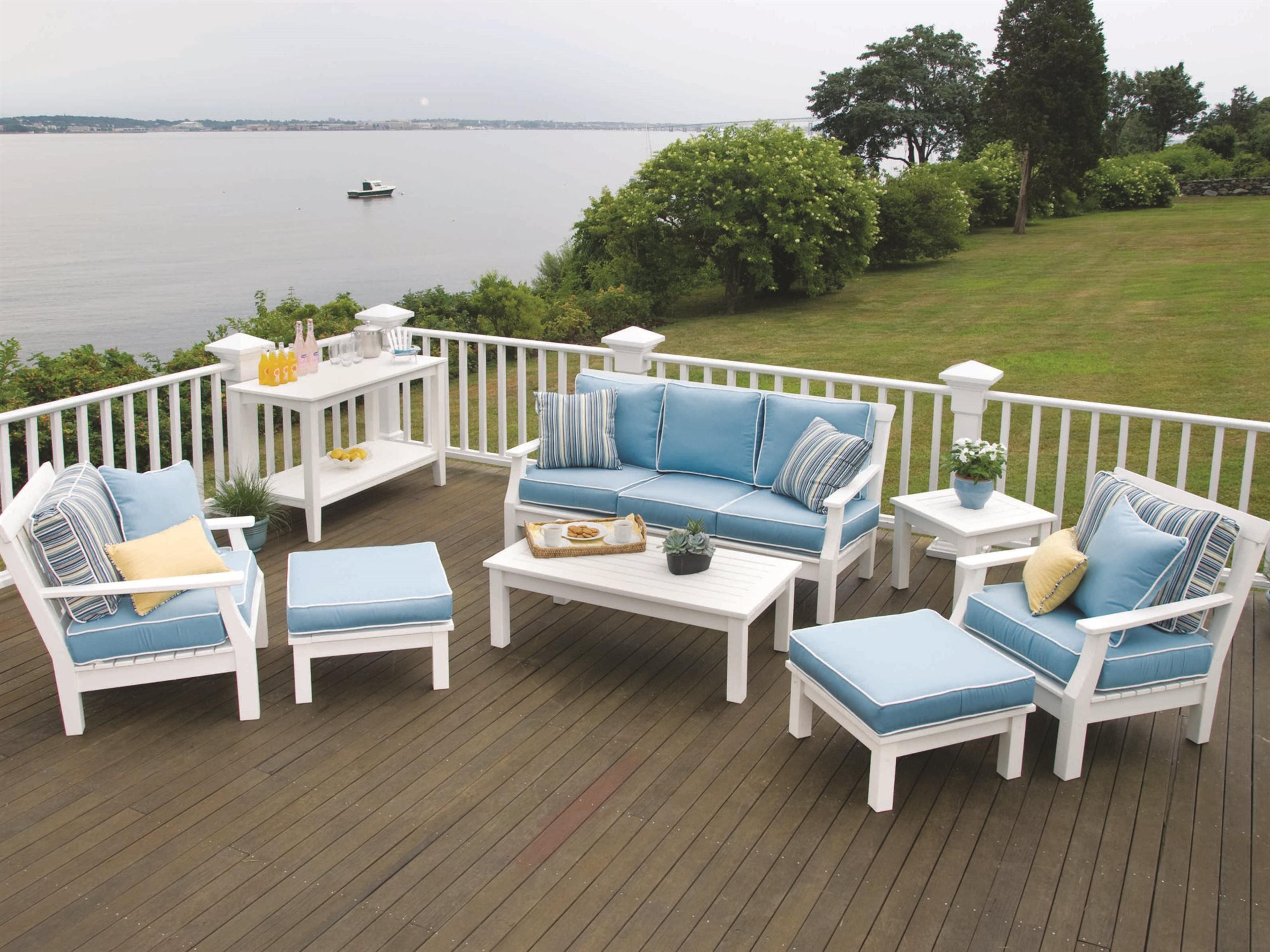 Nantucket Recycled Plastic Cushion Outdoor Patio Lounge Set