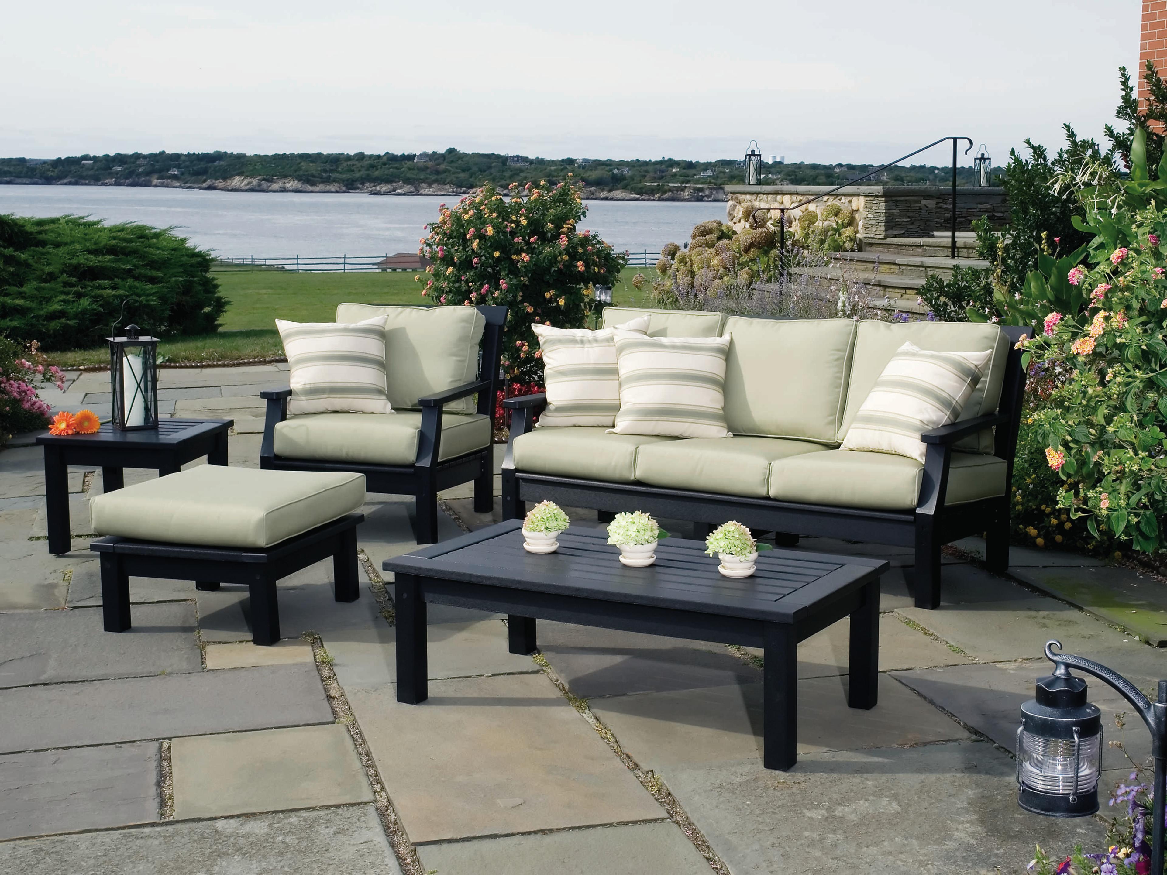 Seaside Casual Nantucket Recycled Plastic Rectangular Outdoor Patio Coffee Table