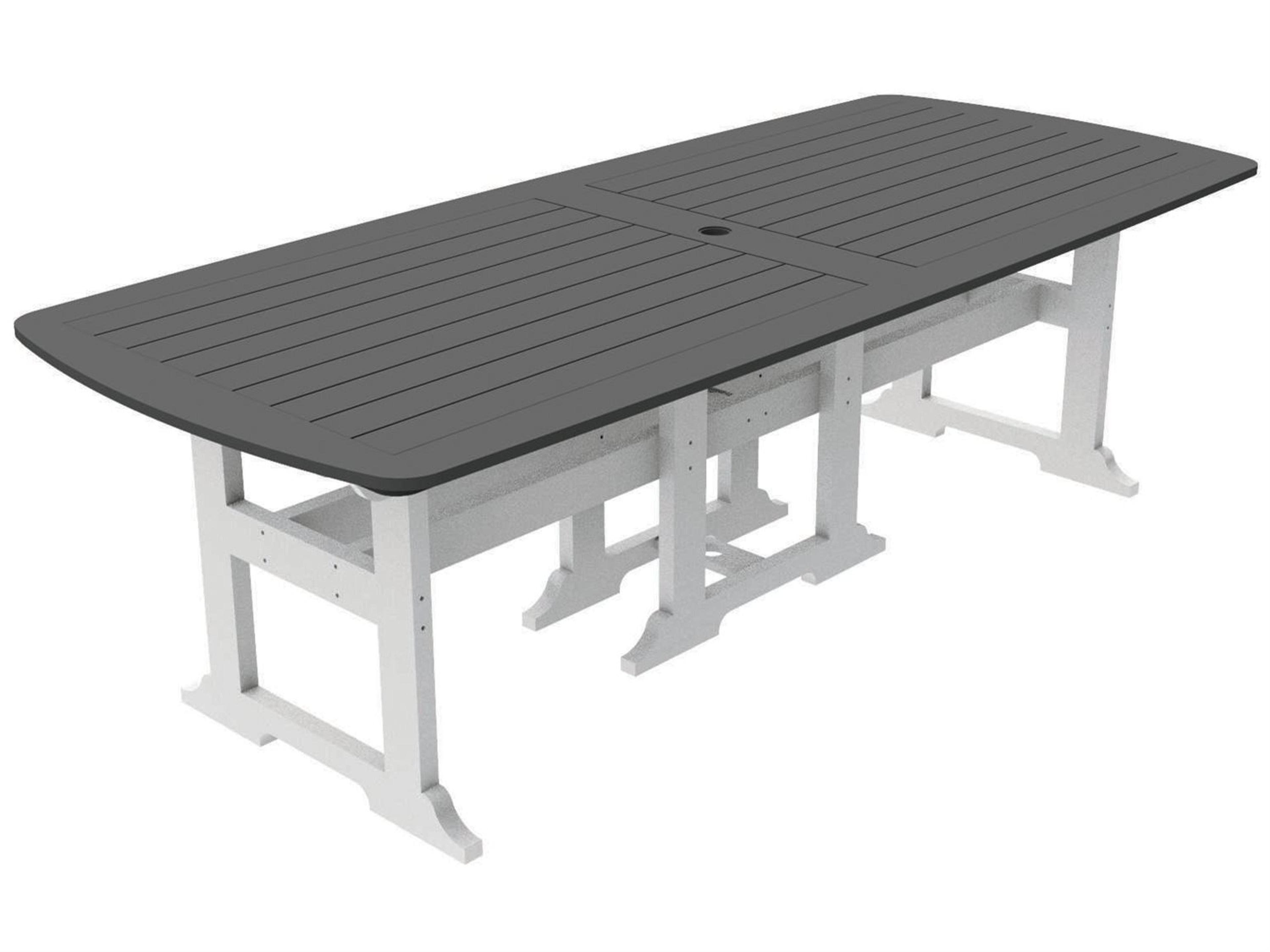 Portsmouth Recycled Plastic Rectangular Outdoor Patio Dining Table