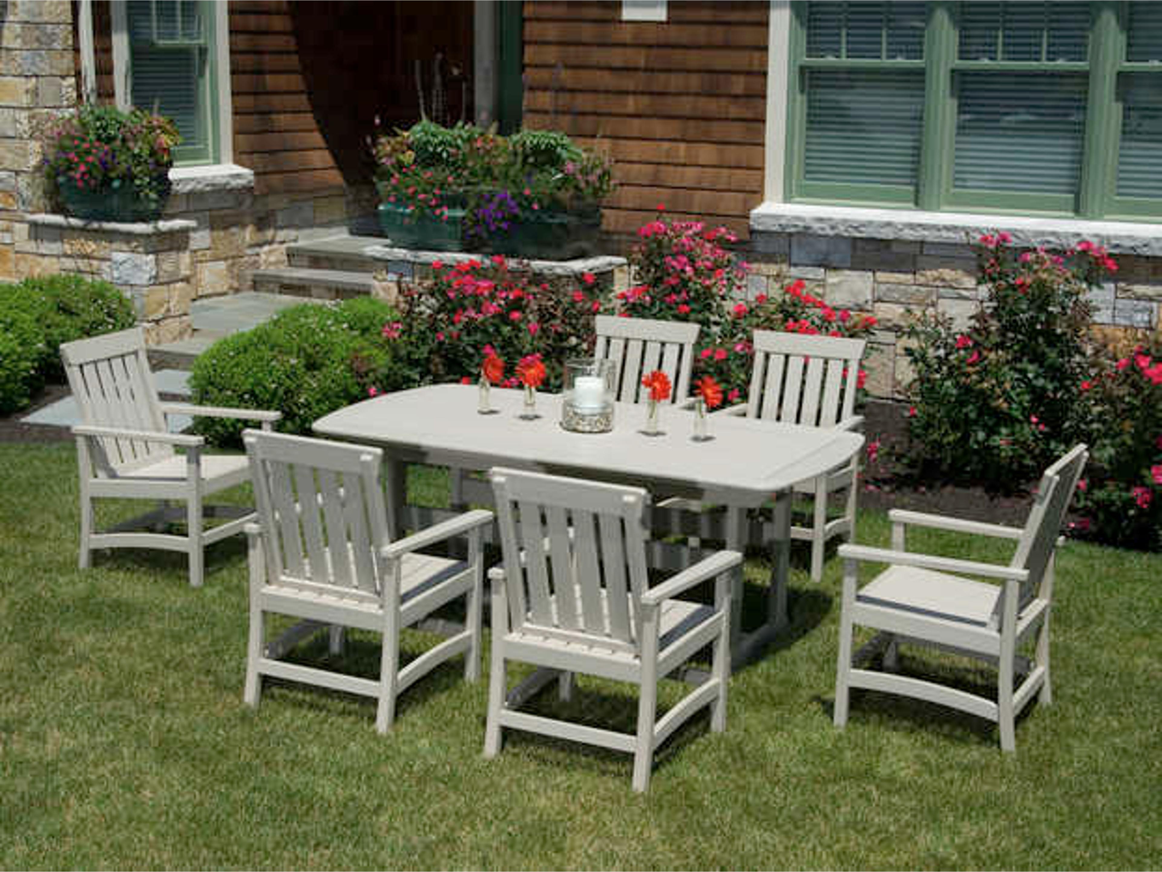 Seaside Casual Complementary Pieces Recycled Plastic Hampton Outdoor Dining Arm Chair