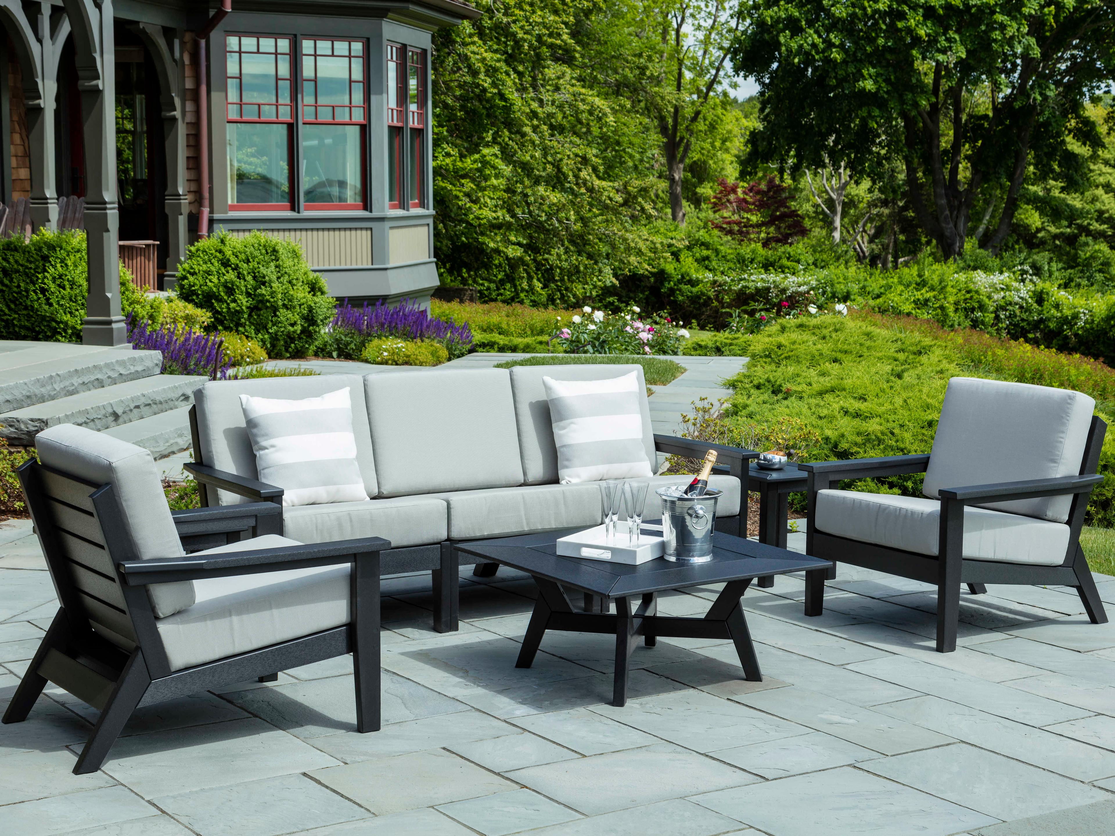 Seaside Casual Dex Recycled Plastic Left Arm Outdoor Patio Lounge Chair