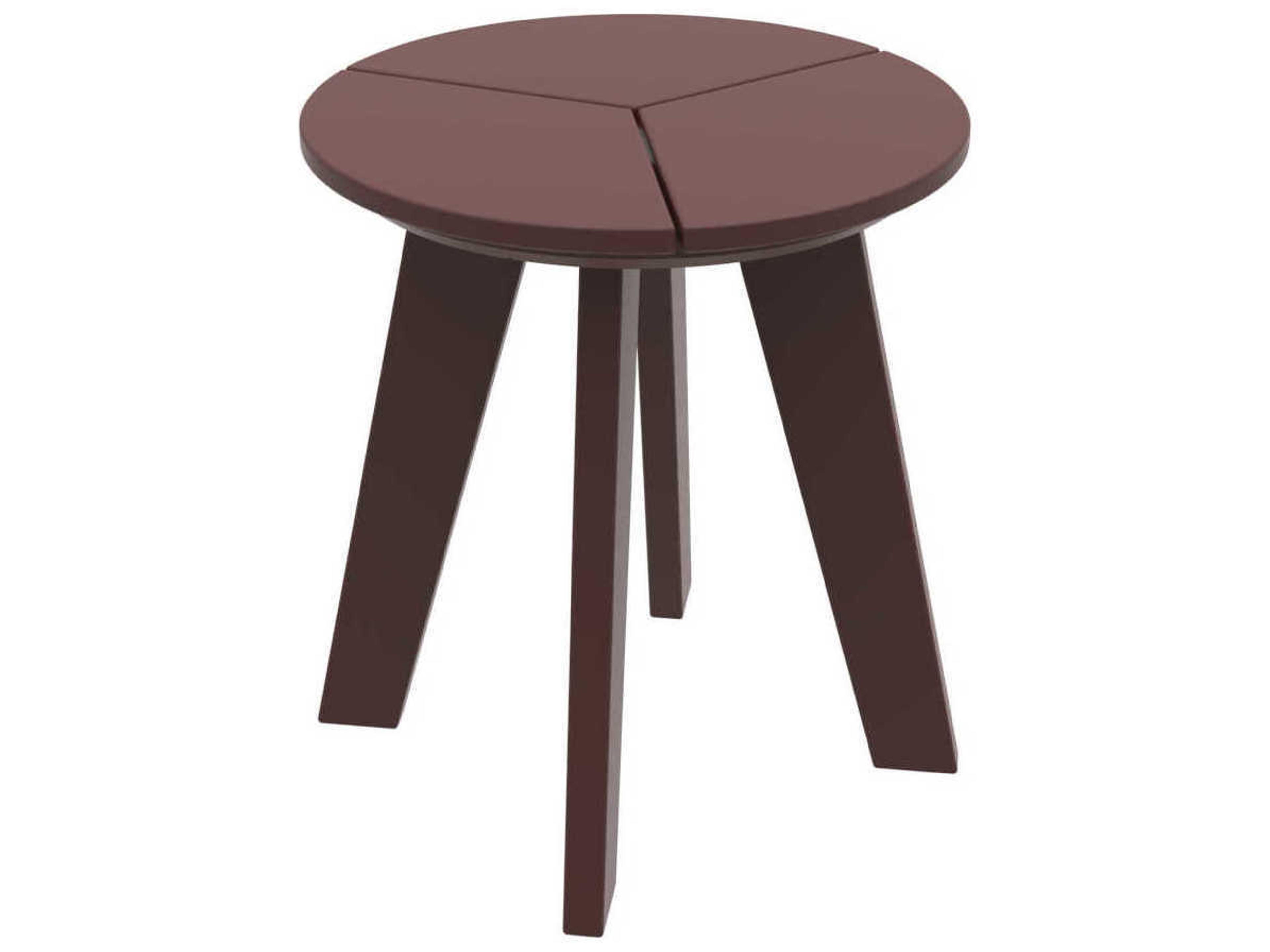 Seaside Casual Dex Recycled Plastic Round Outdoor Patio End Table