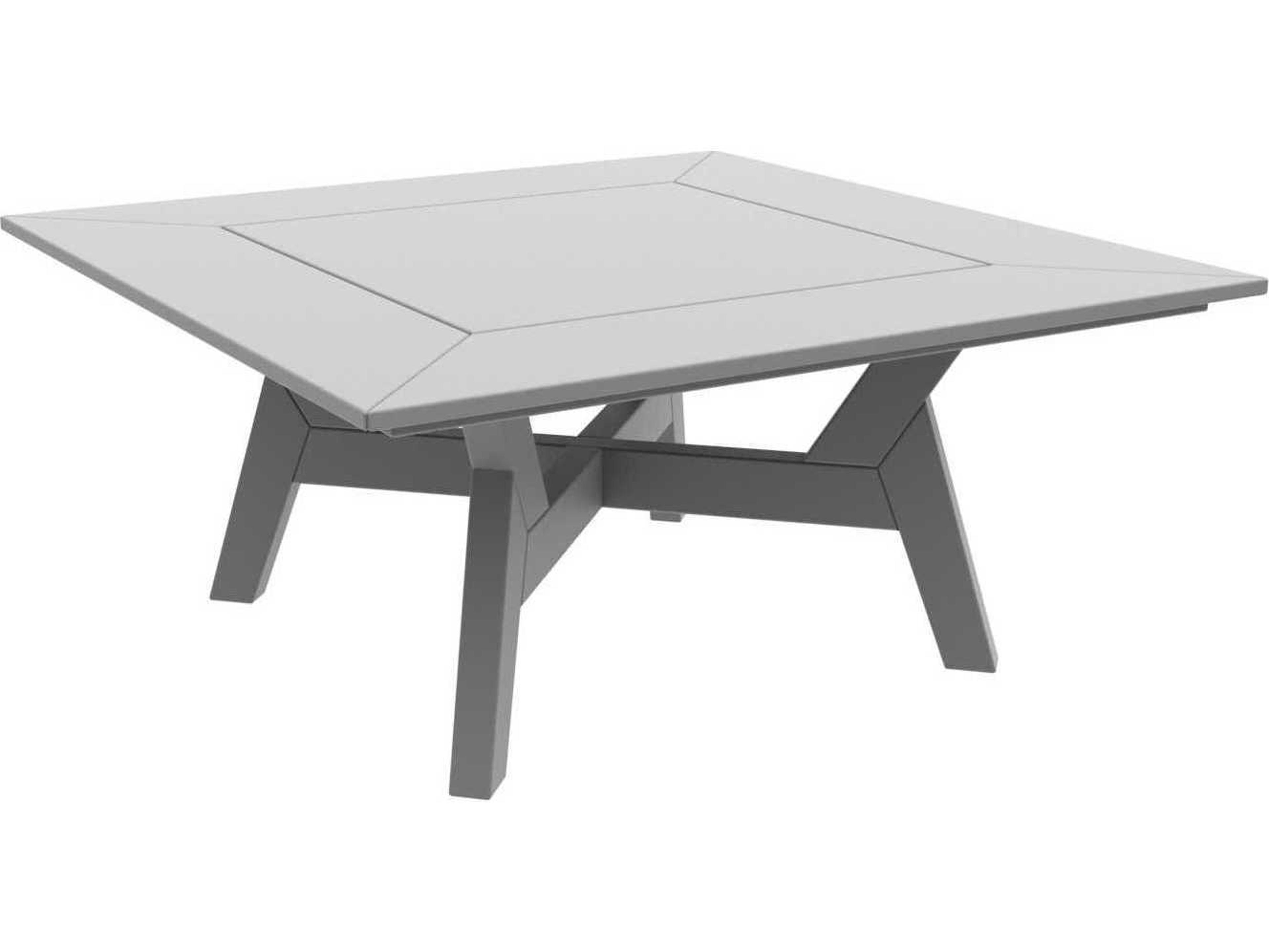 Seaside Casual Dex Recycled Plastic Square Outdoor Chat Table