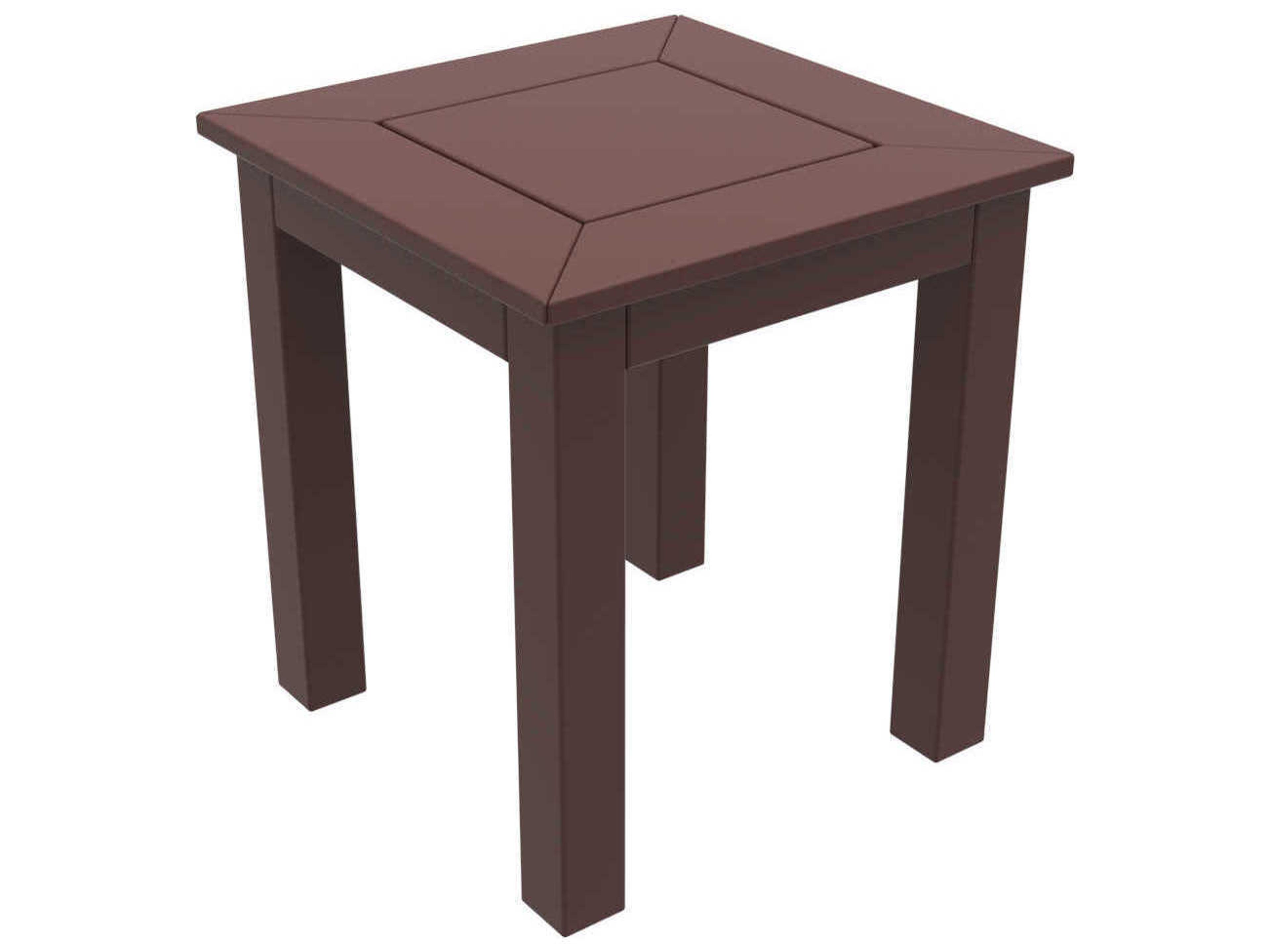 Seaside Casual Dex Recycled Plastic Square Patio End Table