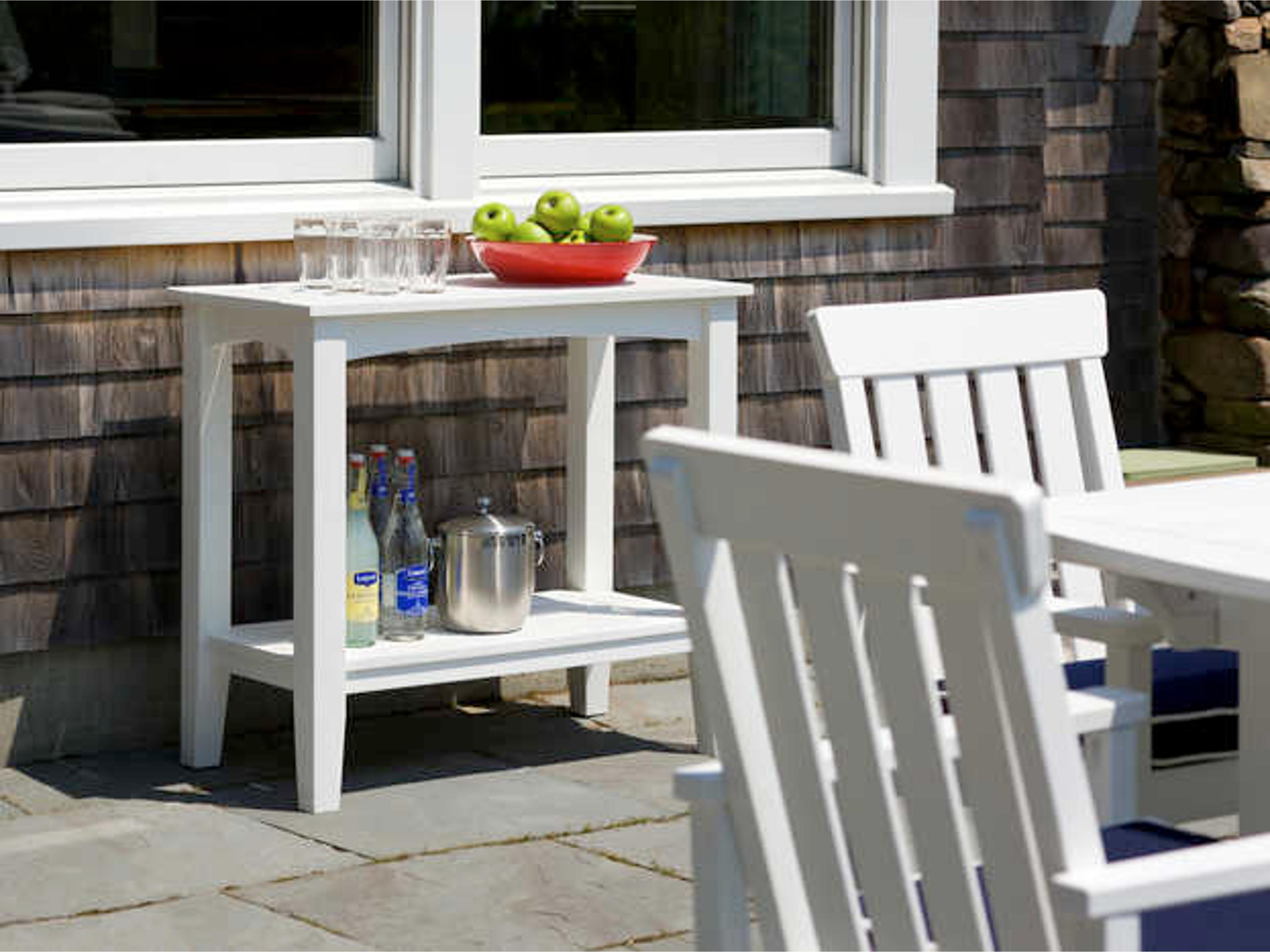 Seaside Casual Complementary Pieces Recycled Plastic Windsor Small Rectangular Patio Buffet Table