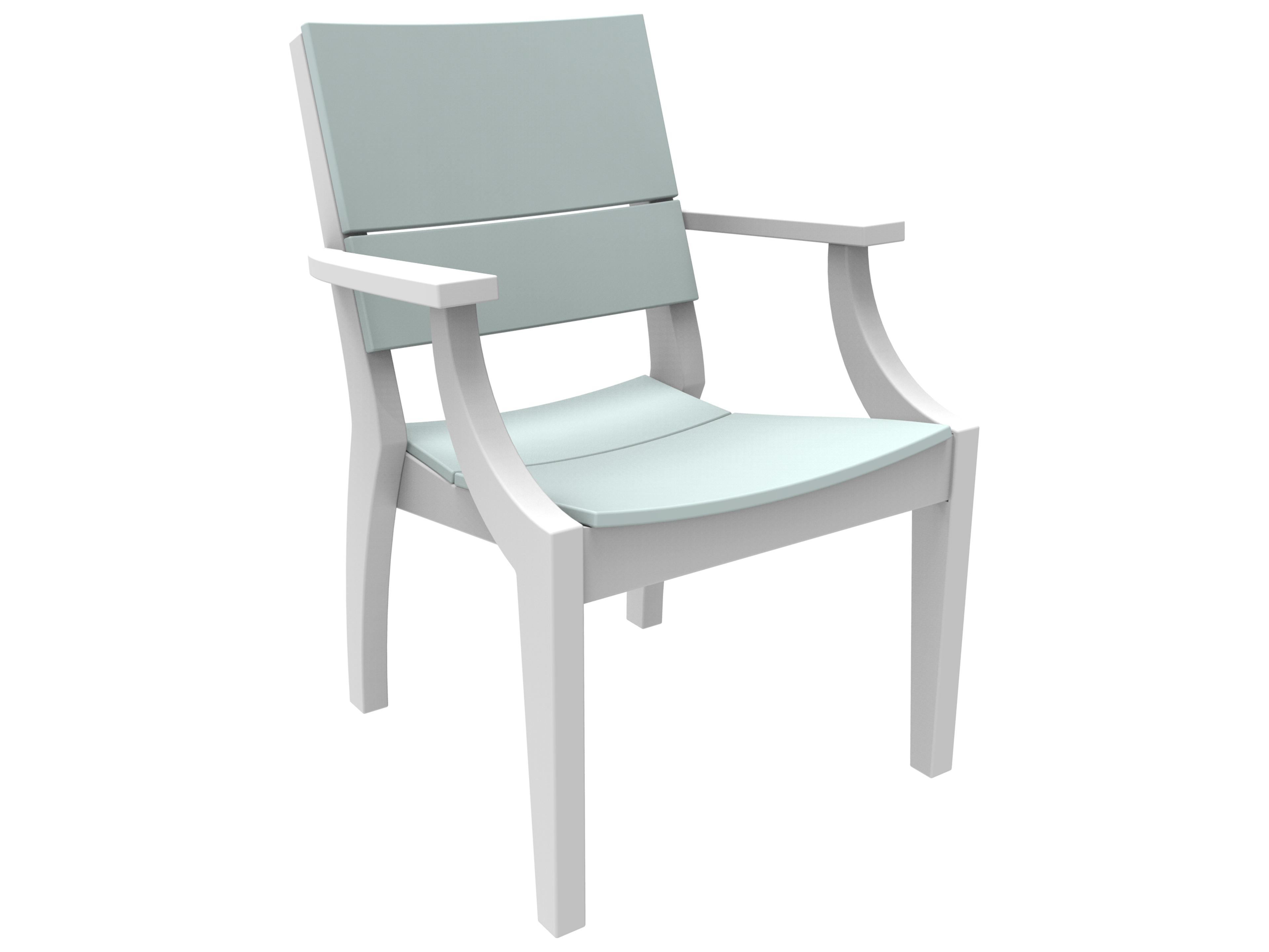 Seaside Casual Sym Recycled Plastic Outdoor Patio Dining Arm Chair
