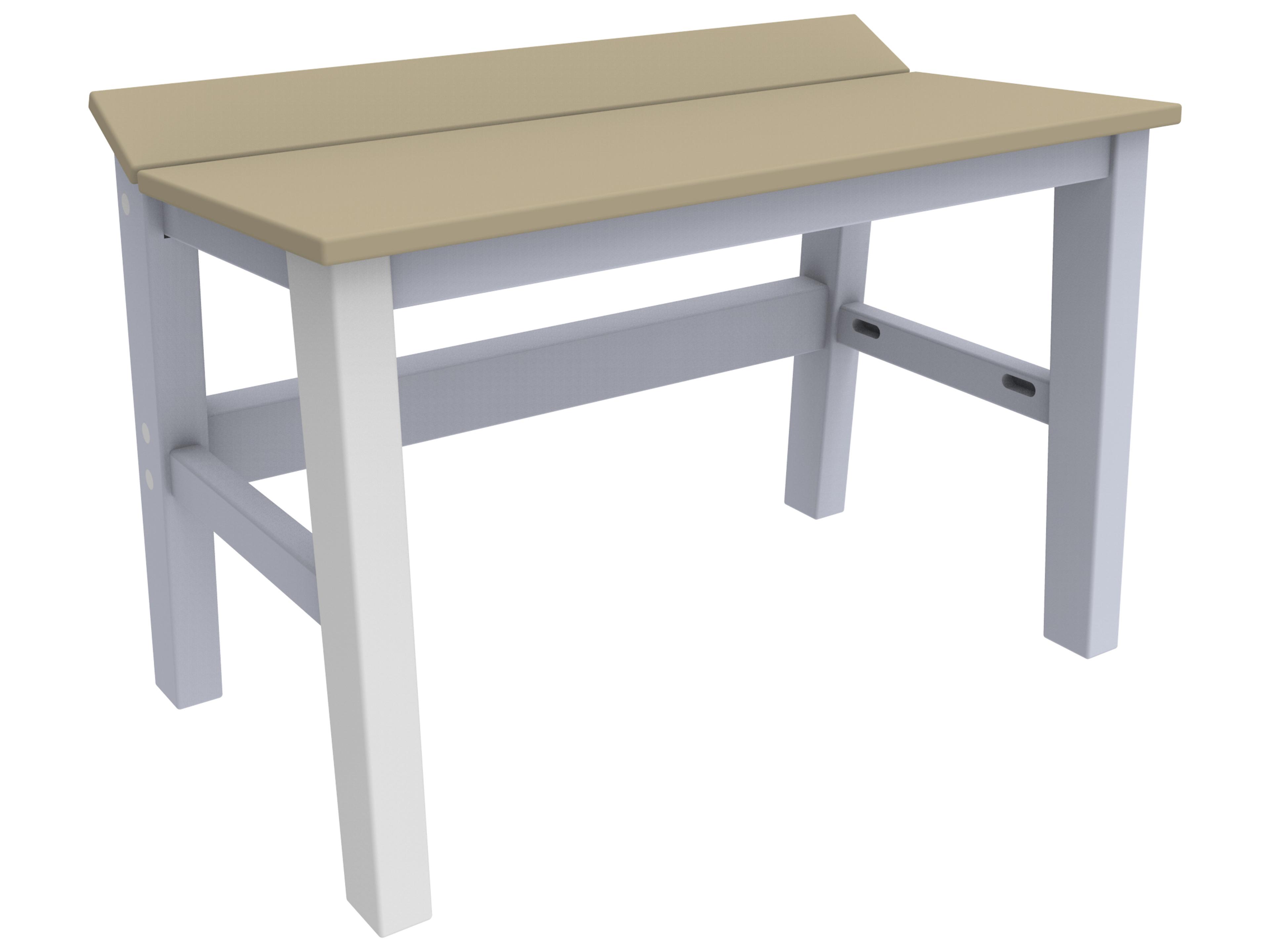 Seaside Casual Sym Recycled Plastic Dining Outdoor Patio Bench