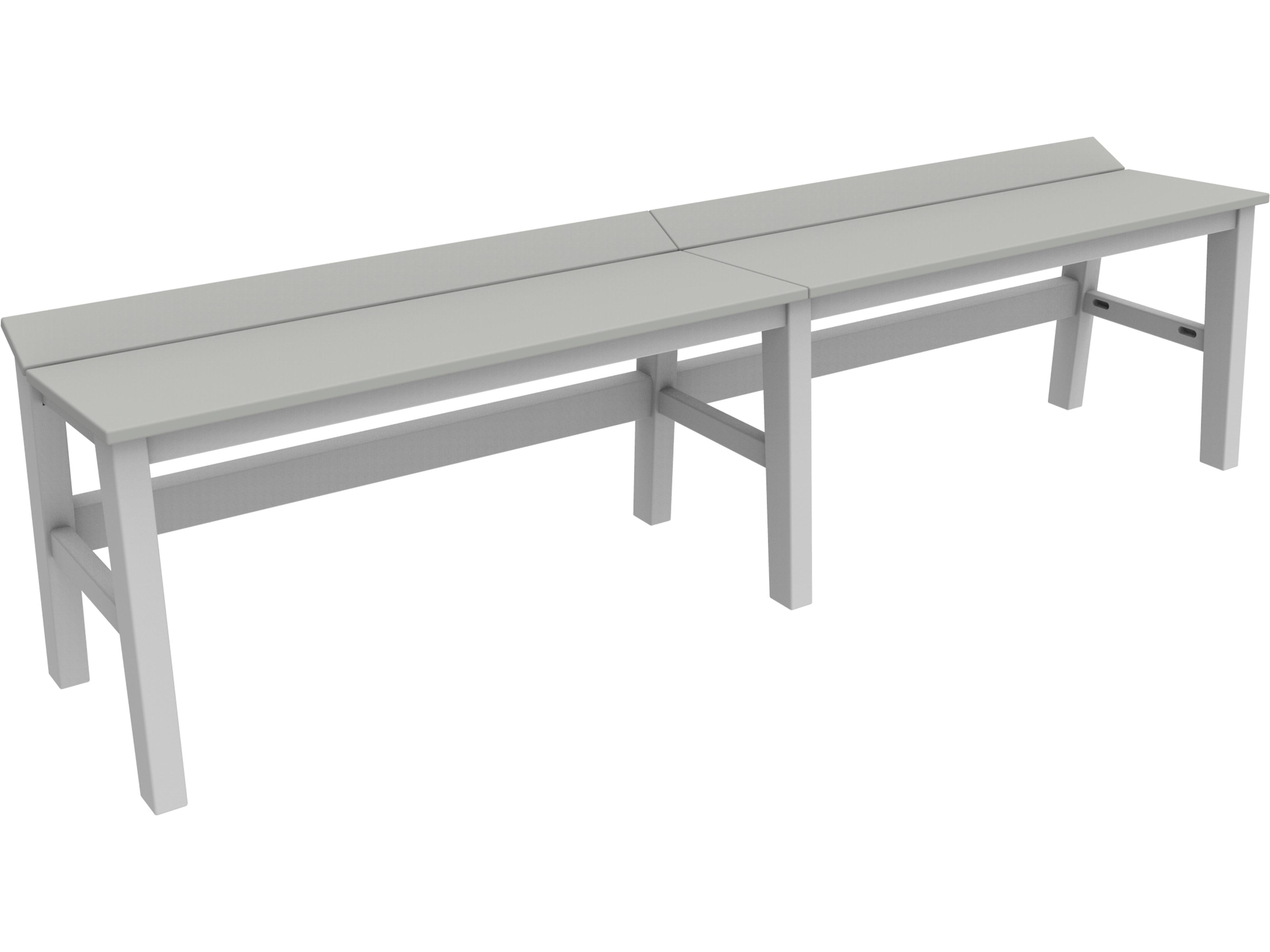 Seaside Casual Sym Recycled Plastic Dining Patio Bench