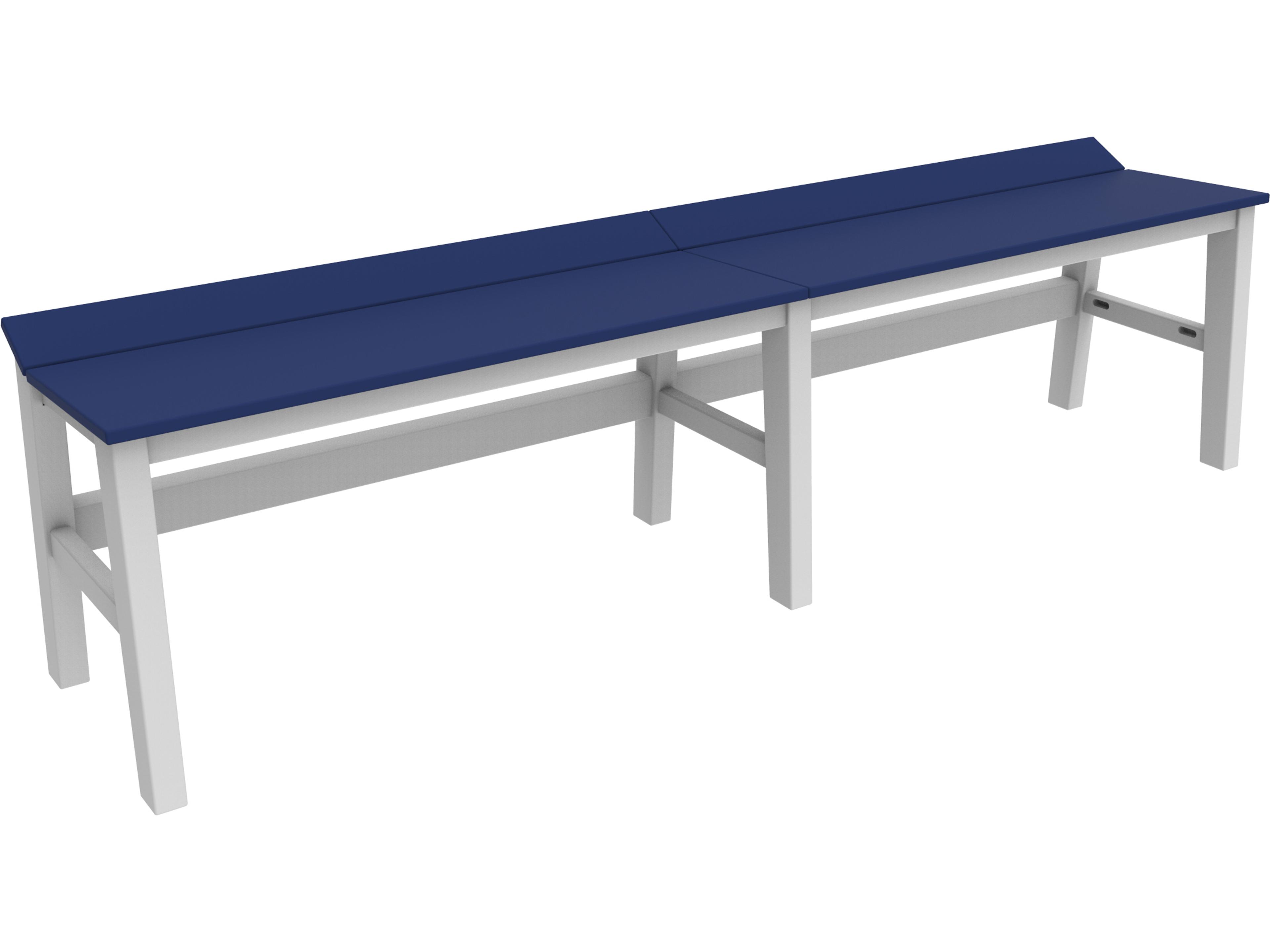 Seaside Casual Sym Recycled Plastic Dining Patio Bench