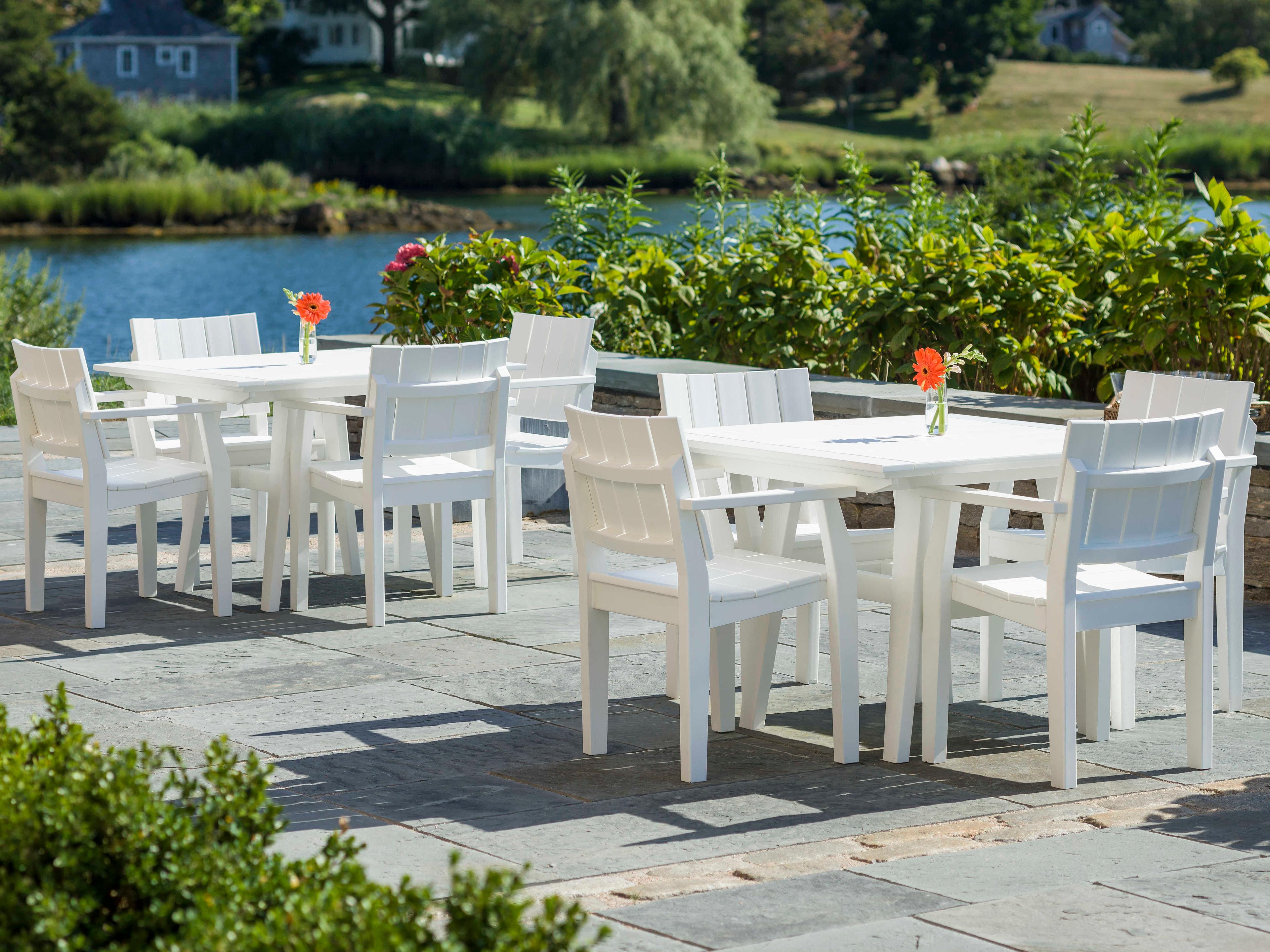 Seaside Casual Mad Recycled Plastic Patio Dining Arm Chair