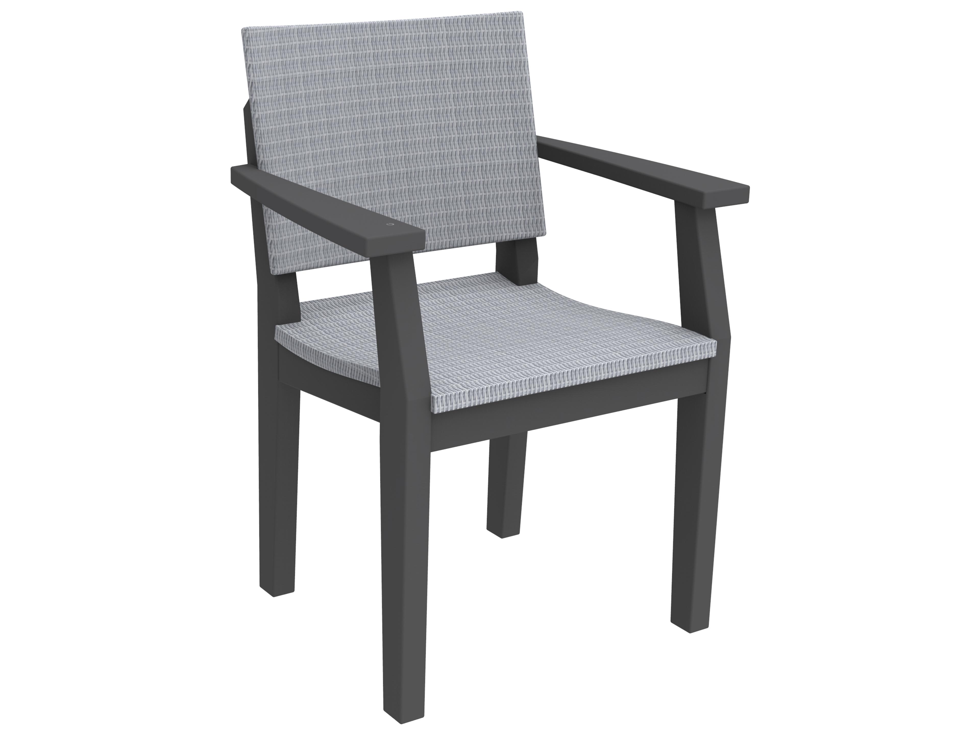Seaside Casual Mad Recycled Plastic Wicker Outdoor Dining Arm Chair