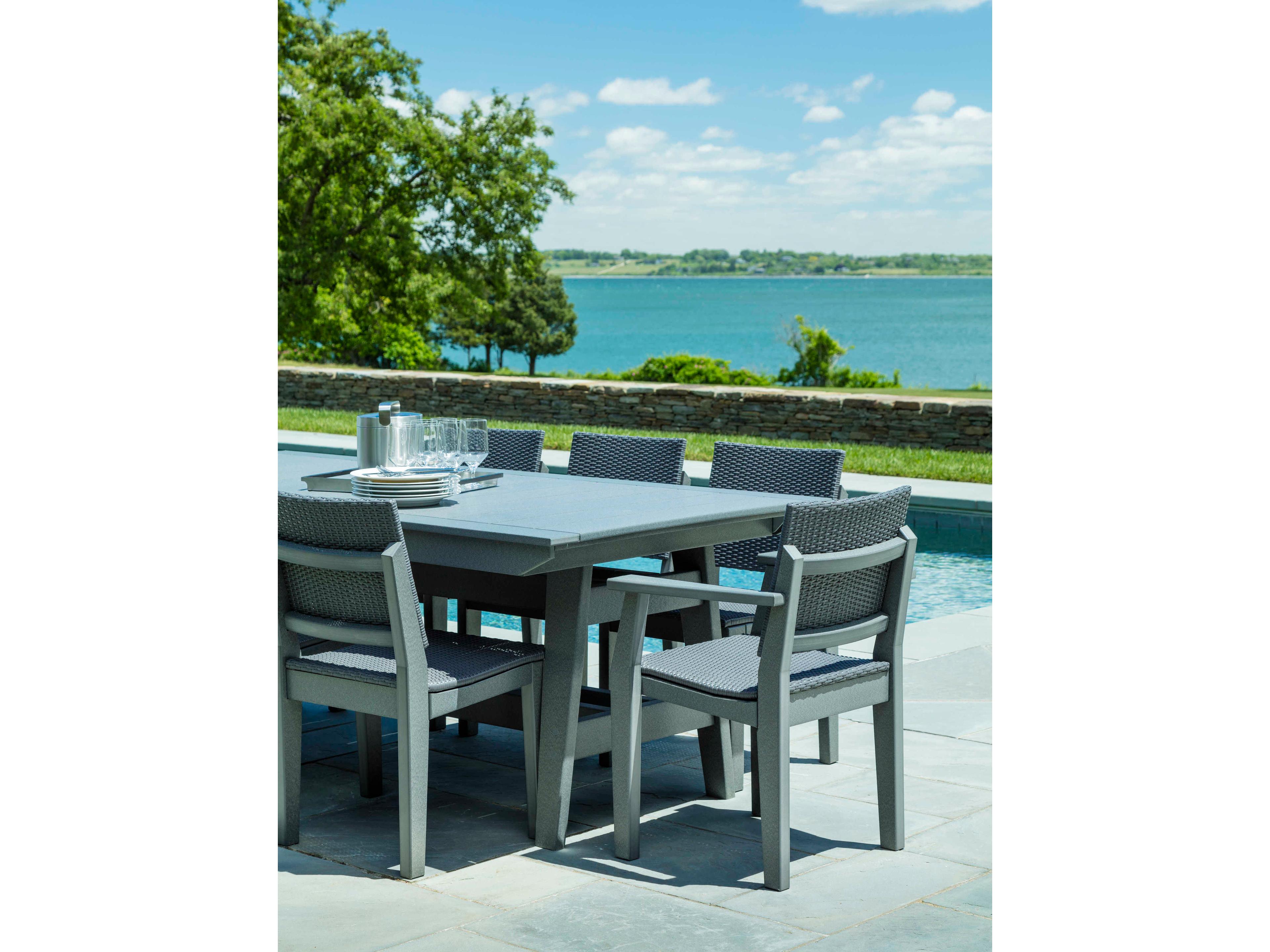 Seaside Casual Mad Recycled Plastic Wicker Outdoor Dining Arm Chair