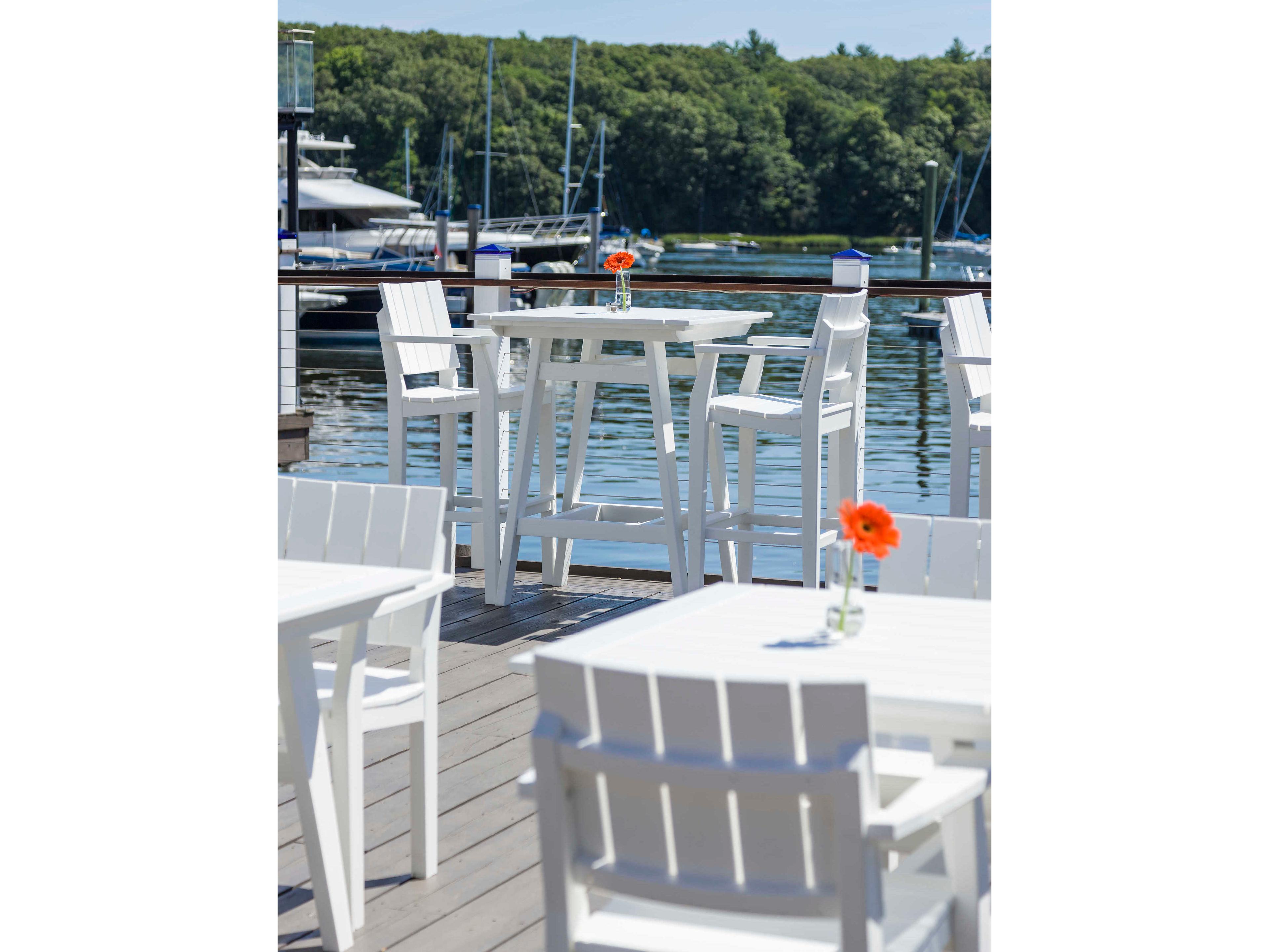 Seaside Casual Mad Recycled Plastic Outdoor Bar Stool